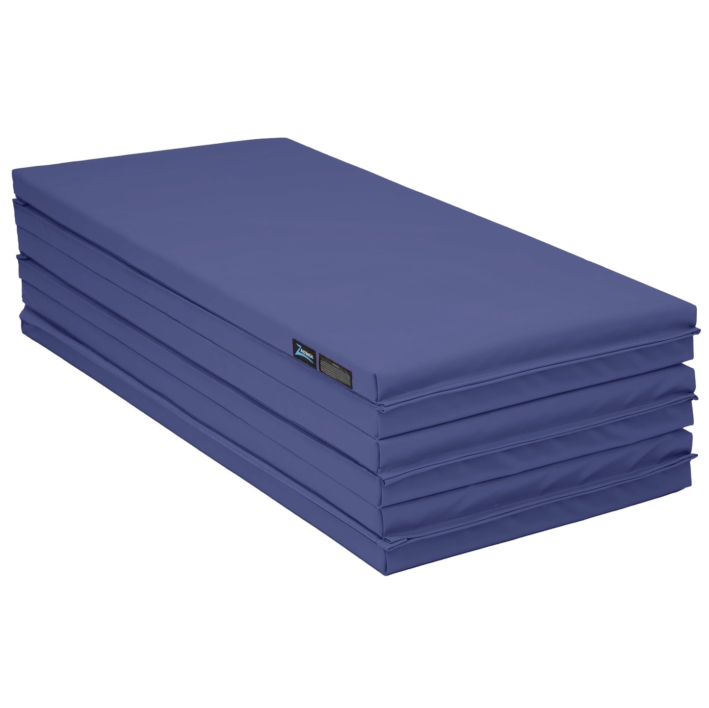 Z Athletic Folding Mat for Gymnastics, Tumbling, Cheerleading, and More, Blue, 4 Ft x 12 Ft x 2 In