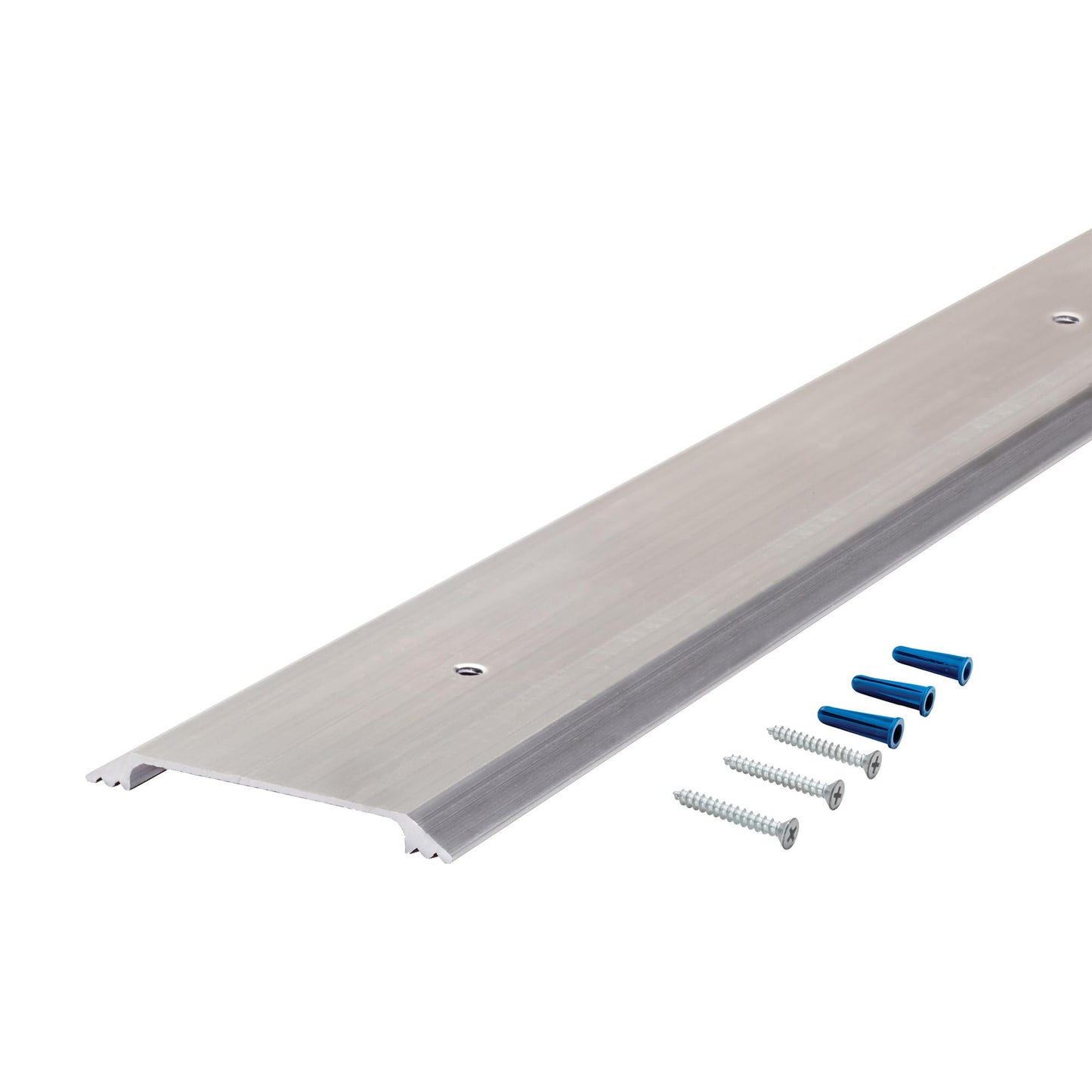 M-D Building Products 11072 2-1/2 in. x 1/4 in. x 36 in. Silver Aluminum Flat Profile Threshold for Interior Doorways