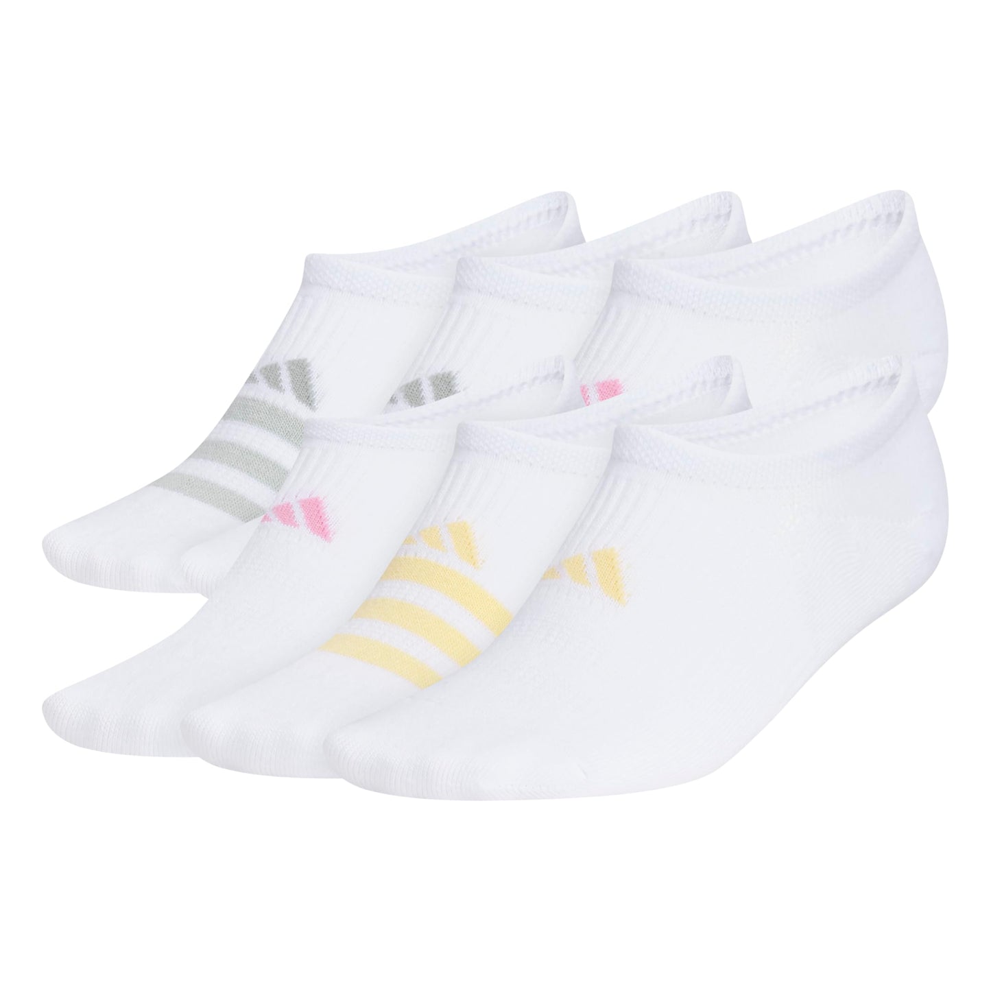 adidas Women's Superlite Super No Show Invisible Socks (6 Pairs) Lightweight & Breathable