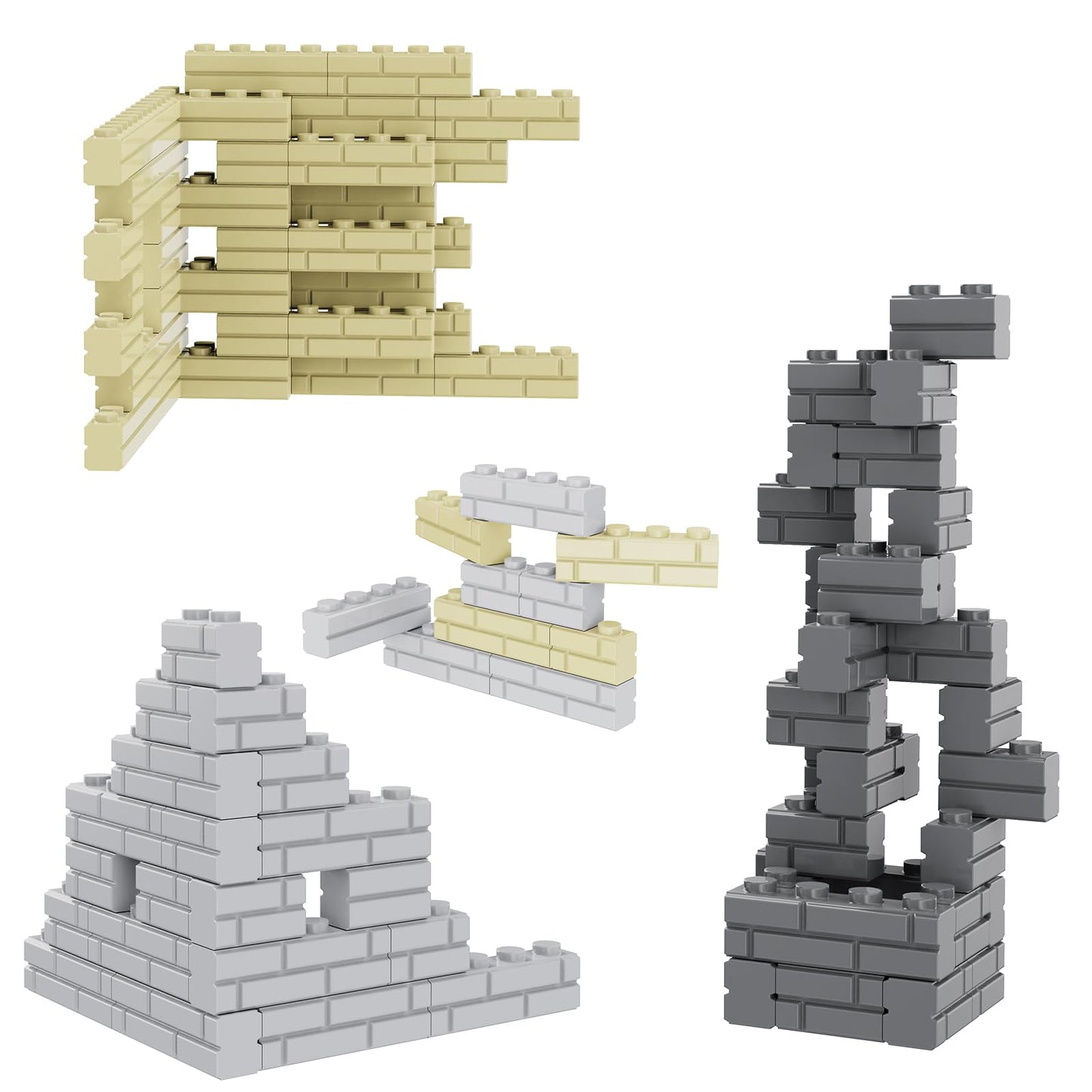Classic Building Bricks, 300 Pcs Masonry Profile Bricks, Wall Bricks Blocks, Compatible with Lego Parts and Pieces(300 Pcs)