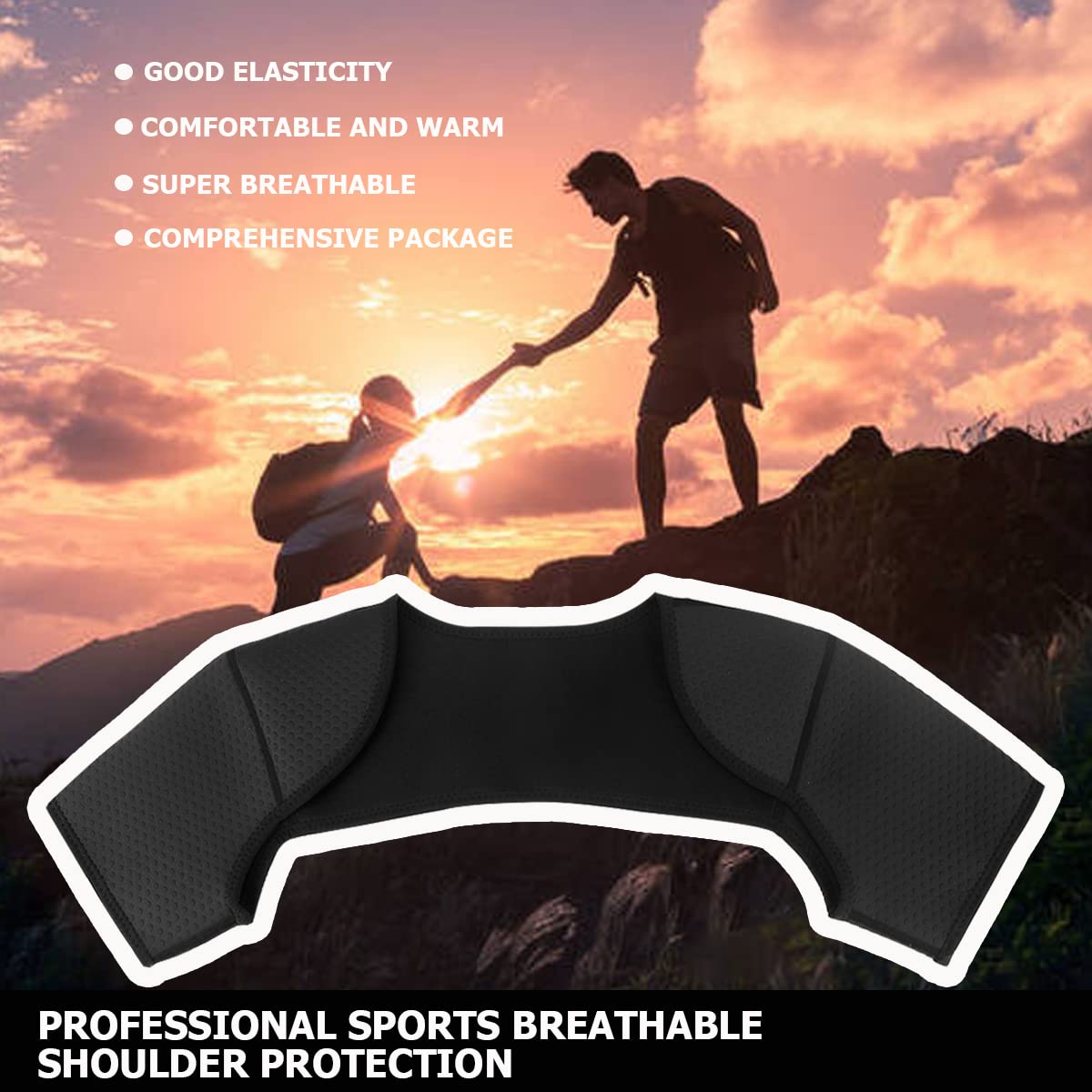 FERCAISH Double Shoulder Brace, Breathable Sports Protective Gear for Chronic Tendinitis Pain Relief, Shoulder Strap Brace for Sleeping Outdoor Lifting Sports(M)
