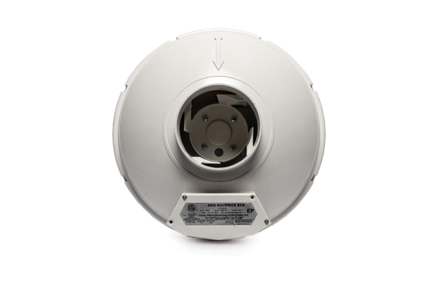 Festa AMG Maverick ECS Radon Fan - Speed Controllable - Quiet and Energy Efficient Radon Mitigation Inline Fans - Electronically Commutated Motor- High Performance Inline 4" Duct Fan