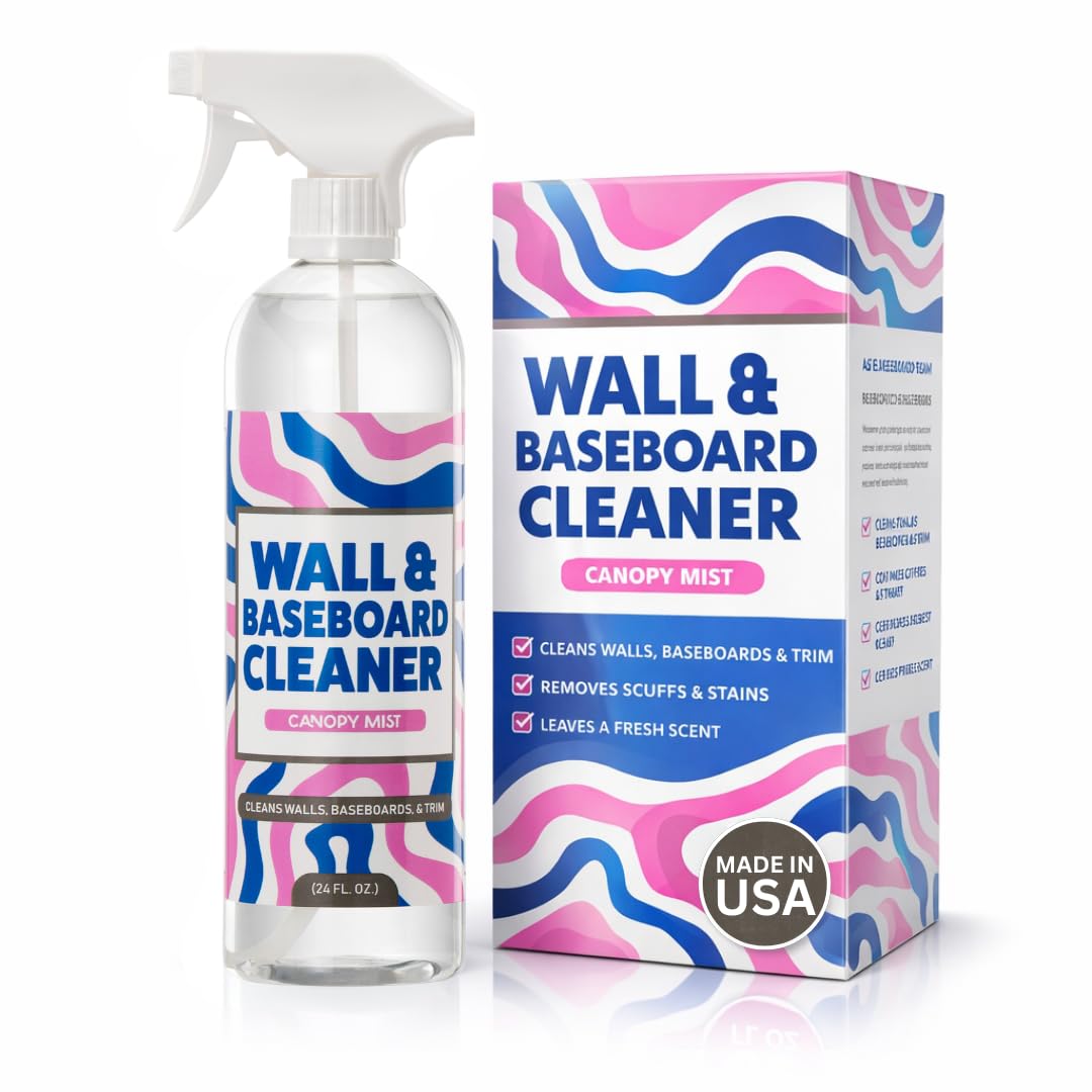 812 Wall & Baseboard Cleaner Spray – Safely Cleans Painted Walls, Baseboards, Kitchen Cabinets, Doors & More | Family & Pet Friendly | Made in America | 24oz.