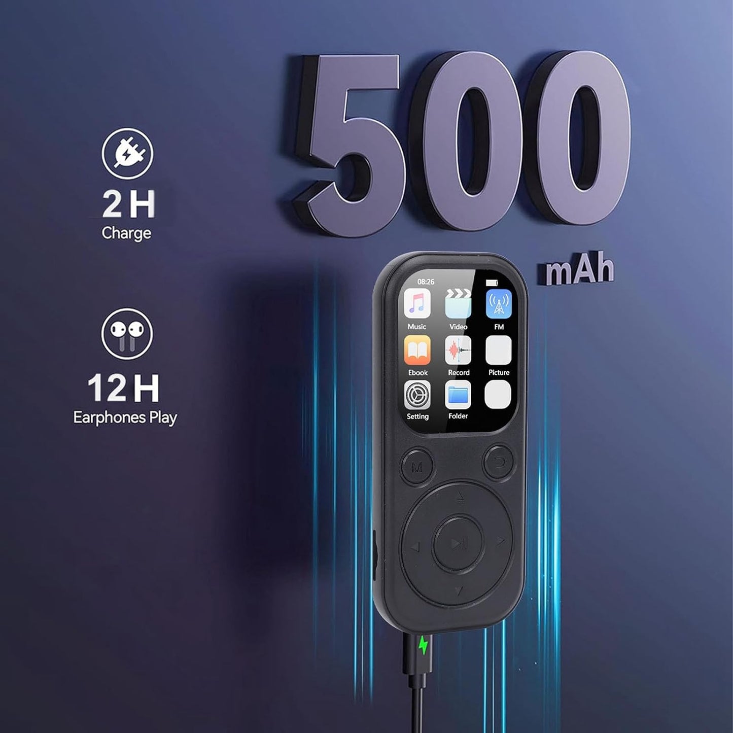 BONKZEBU MP3 MP3 8, 10.12 (32G Portable HiFi Music Player,Large Storage Capacity Player,HiFi Sound Quality Portable