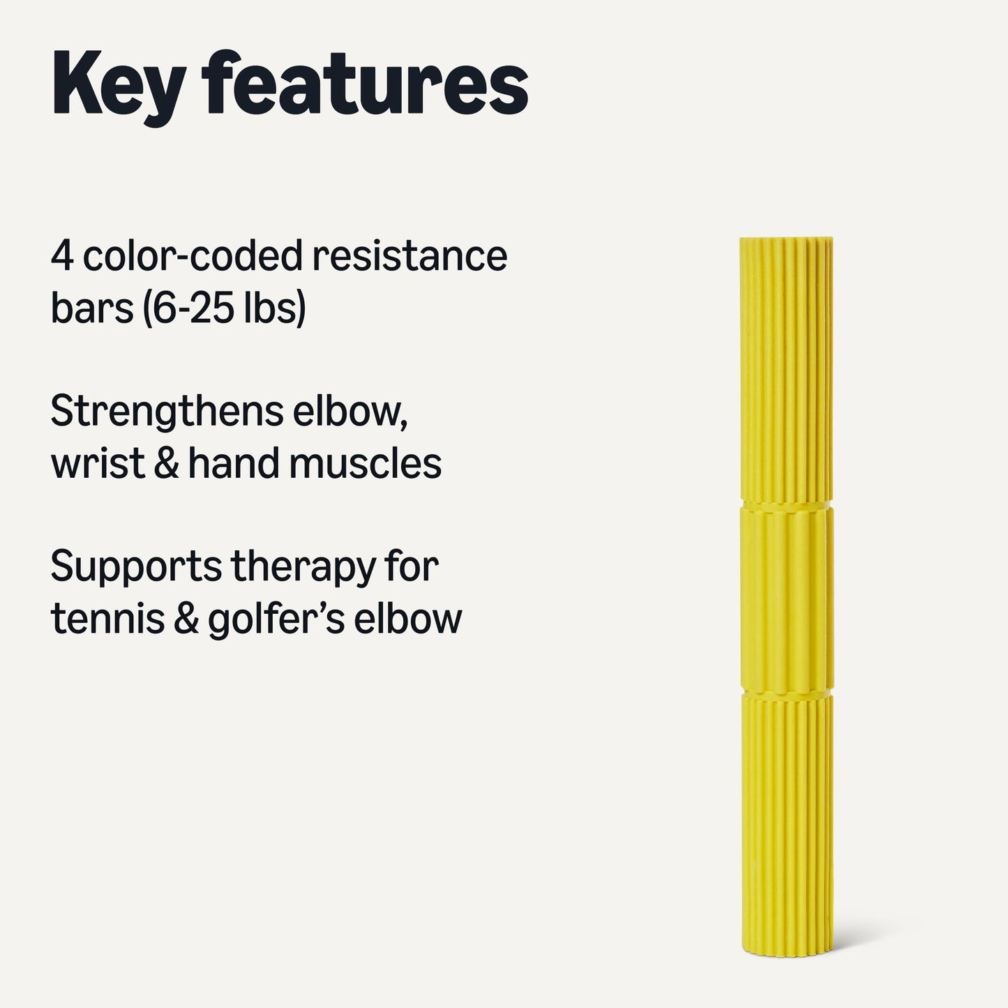 Amazon Basics Flexible Resistance Bar Set of 4, Wrist and Forearm Strengthening Exercise Bars for Physical Training