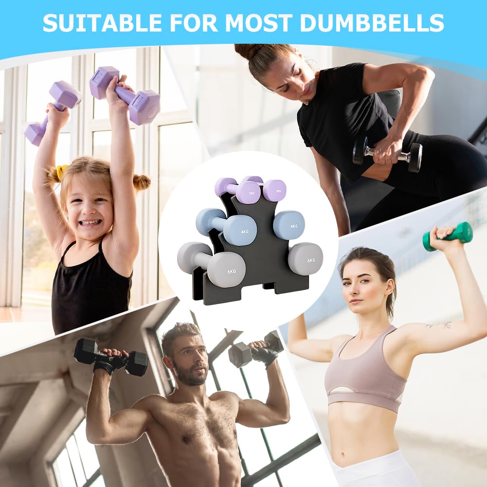 Dumbbell Rack Stand Only, A-Frame Dumbbell Storage Rack with Handle, Tree Shape Compact Weight Hold, Multilevel Weight Storage Organizer for Home Gym Workout