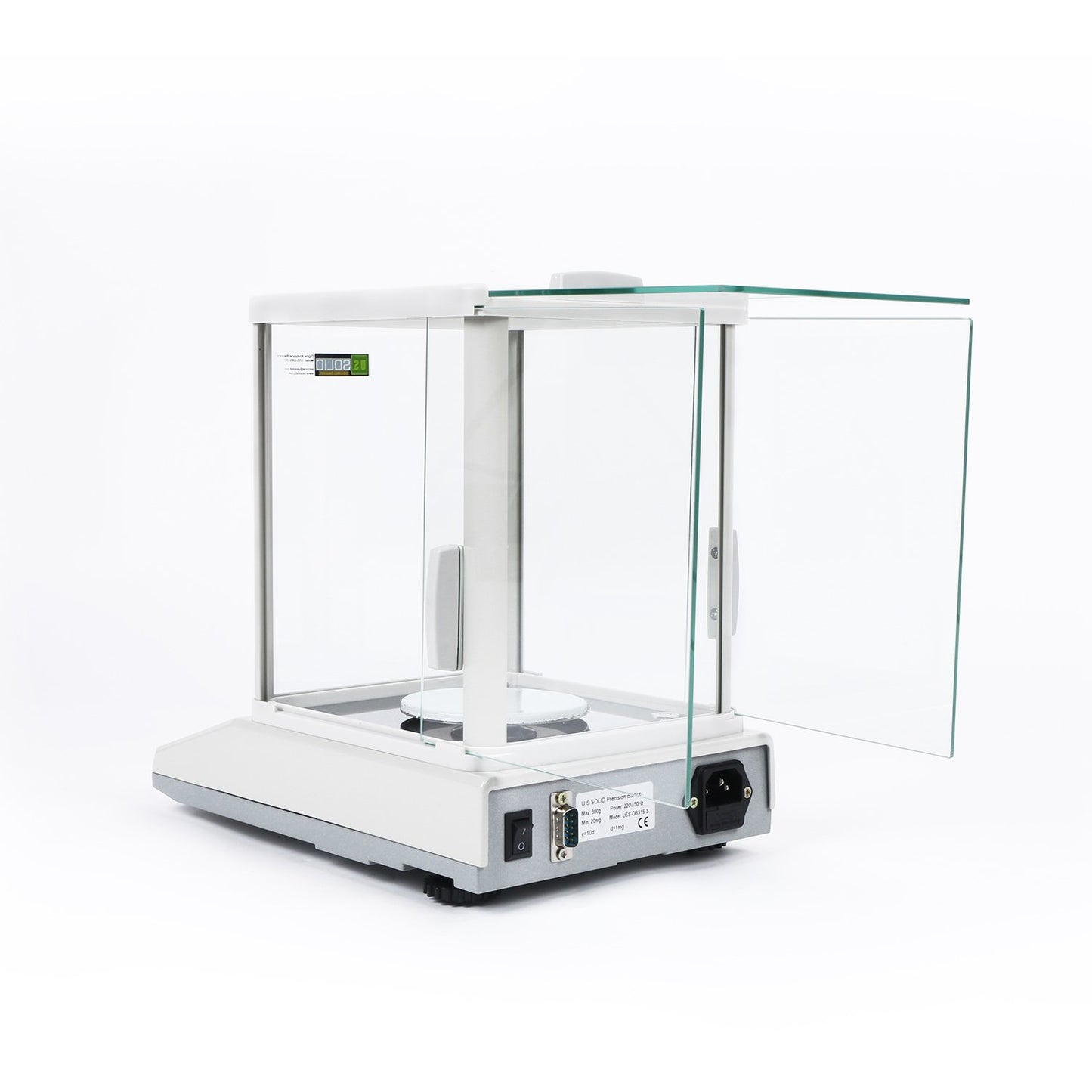 U.S. Solid Analytical Balance, 100g x 0.001g/1mg High Precision Lab Scale, Digital Balance - 5 Weighing Units, Glass Draftshield, RS232 Interface & Piece Counting, 200g Calibration Weight