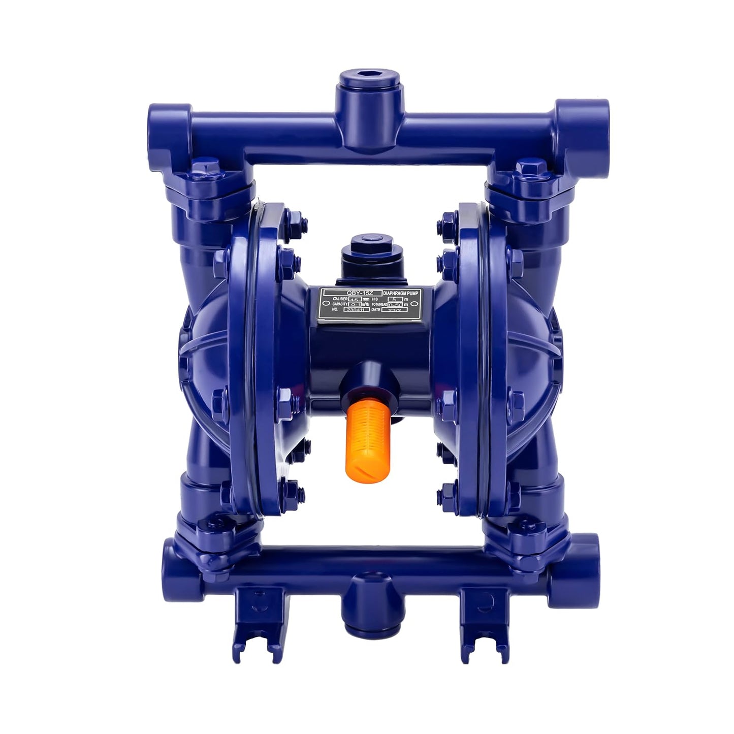 Heavy Duty Air-operated Double Diaphragm Pump Cast iron Double Diaphragm Transfer Pump 12GPM 115PSI 1/2" Inlet/Outlet For Diesel Kerosene Grease Oil