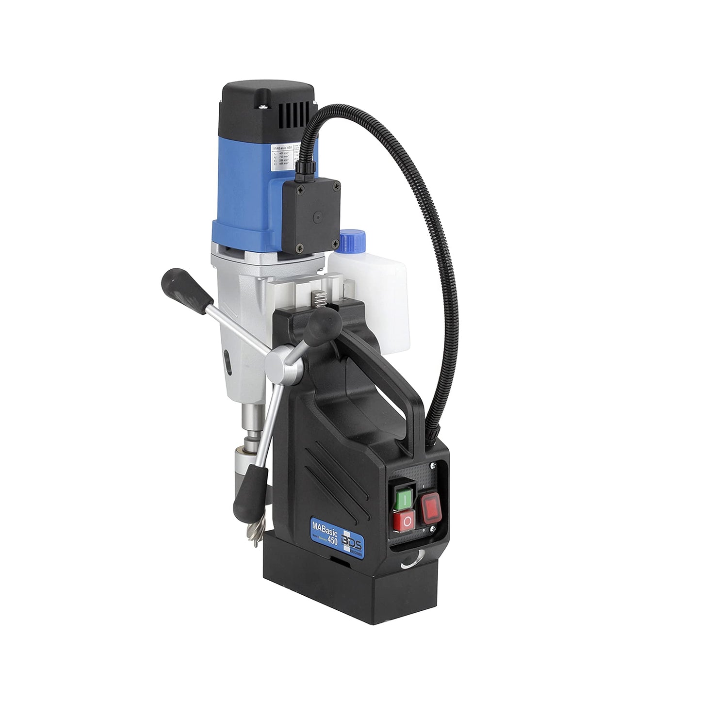 CS Unitec | MABASIC 450 | Portable Dual-Gear Portable Magnetic Drill Press. 110 V, Hole Capacity up to 2” Diameter, MT2 to 3/4" Weldon Shank, 20 Lbs – Made in Germany