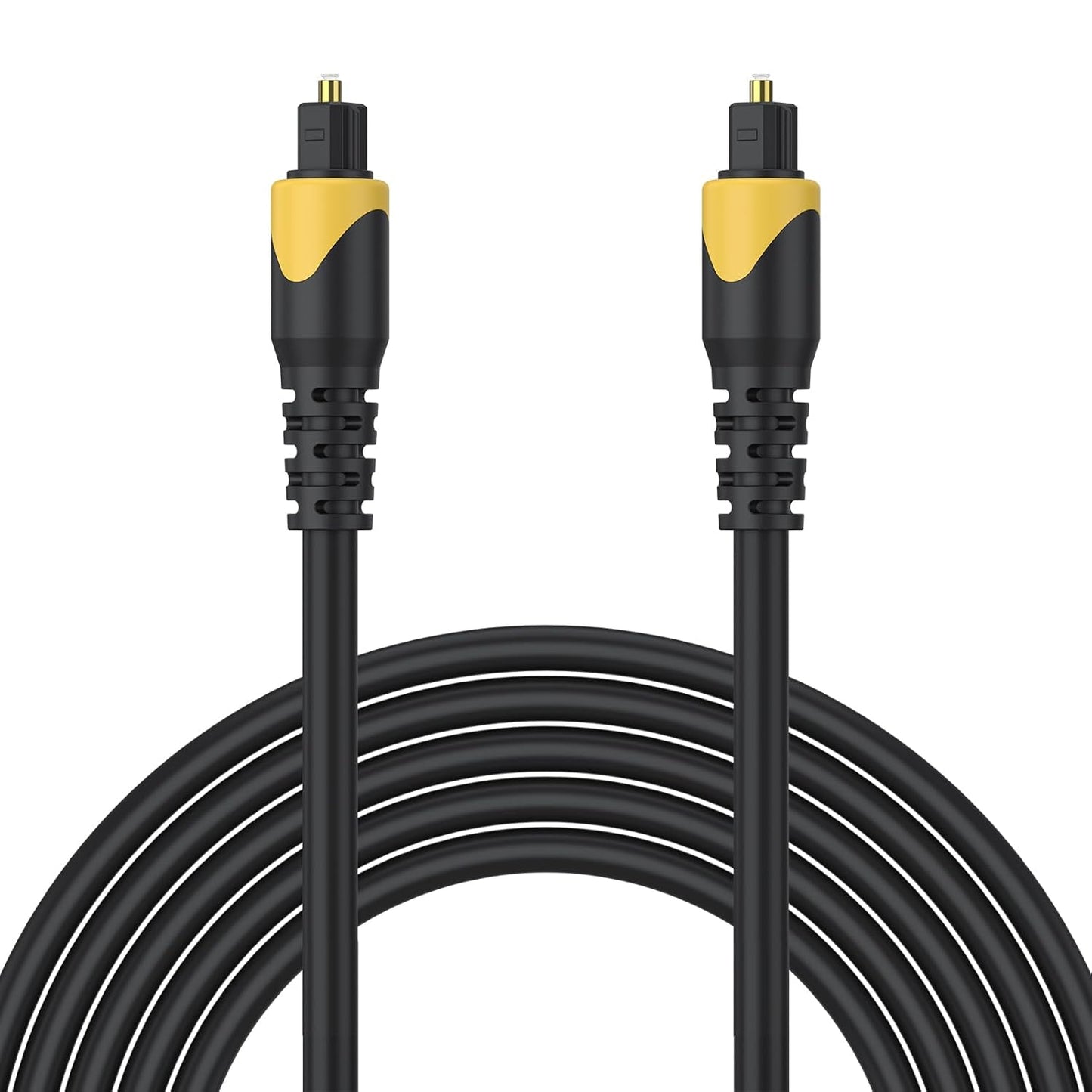 2M/6.6FT Amzpas Optical Cable, Gold-Plated Digital Toslink Cable, SPDIF Cord Extension, Plug Fiber Optic Cord