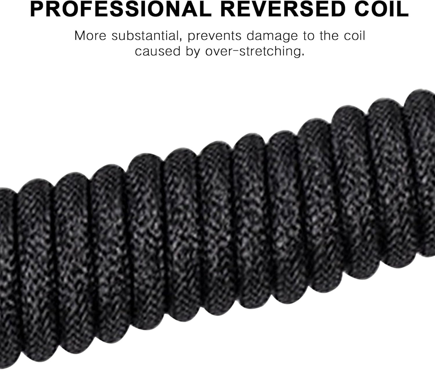 Generic 1.5M Coiled USB C Keyboard Cable for Gaming Keyboard, Double-Sleeved Mechanical Keyboard Cable with Detachable