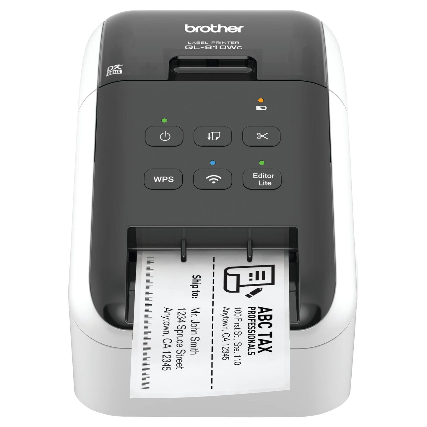 Brother QL-810Wc Professional Printer with USB and WiFi connectivity, Ultra-Fast up to 110 Labels per Minute with Standard Address in Monochrome, Black & Red Printing Available