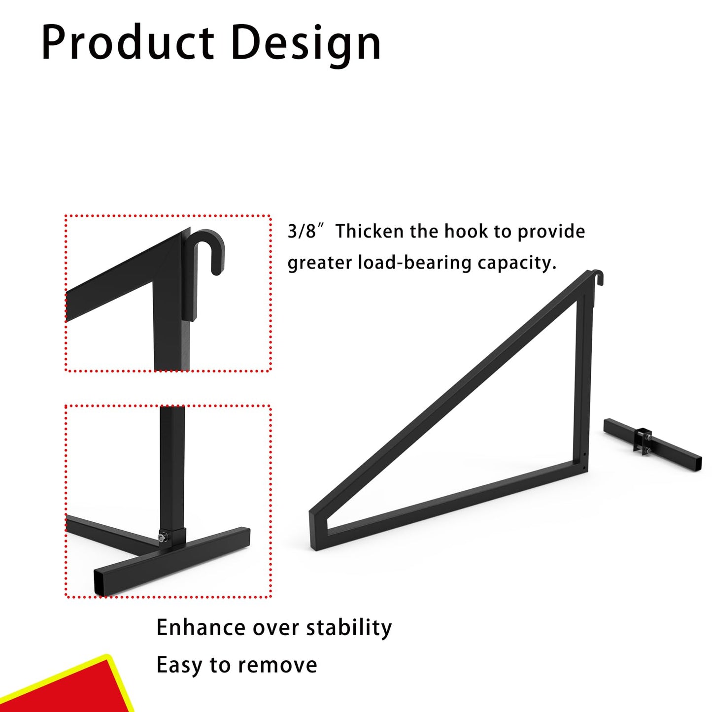 2-Pack Heavy Duty Shipping Container Shelf Brackets - Powder Coated Steel, Creates 16"x18" Cargo Shelves in Trailers & Storage Units, Easy Assembly