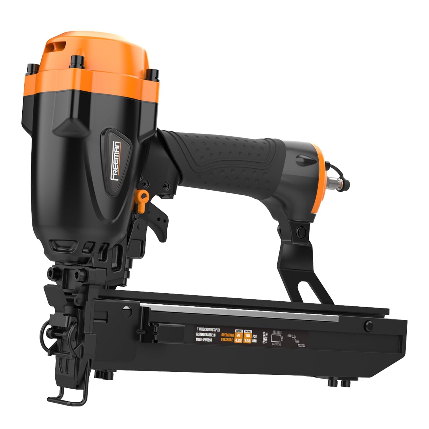 Freeman PWCS50 Pneumatic 16-Gauge 1" Wide Crown Stapler for Freeman, DeWalt®, or Bostitch® 16S2 Series Staples