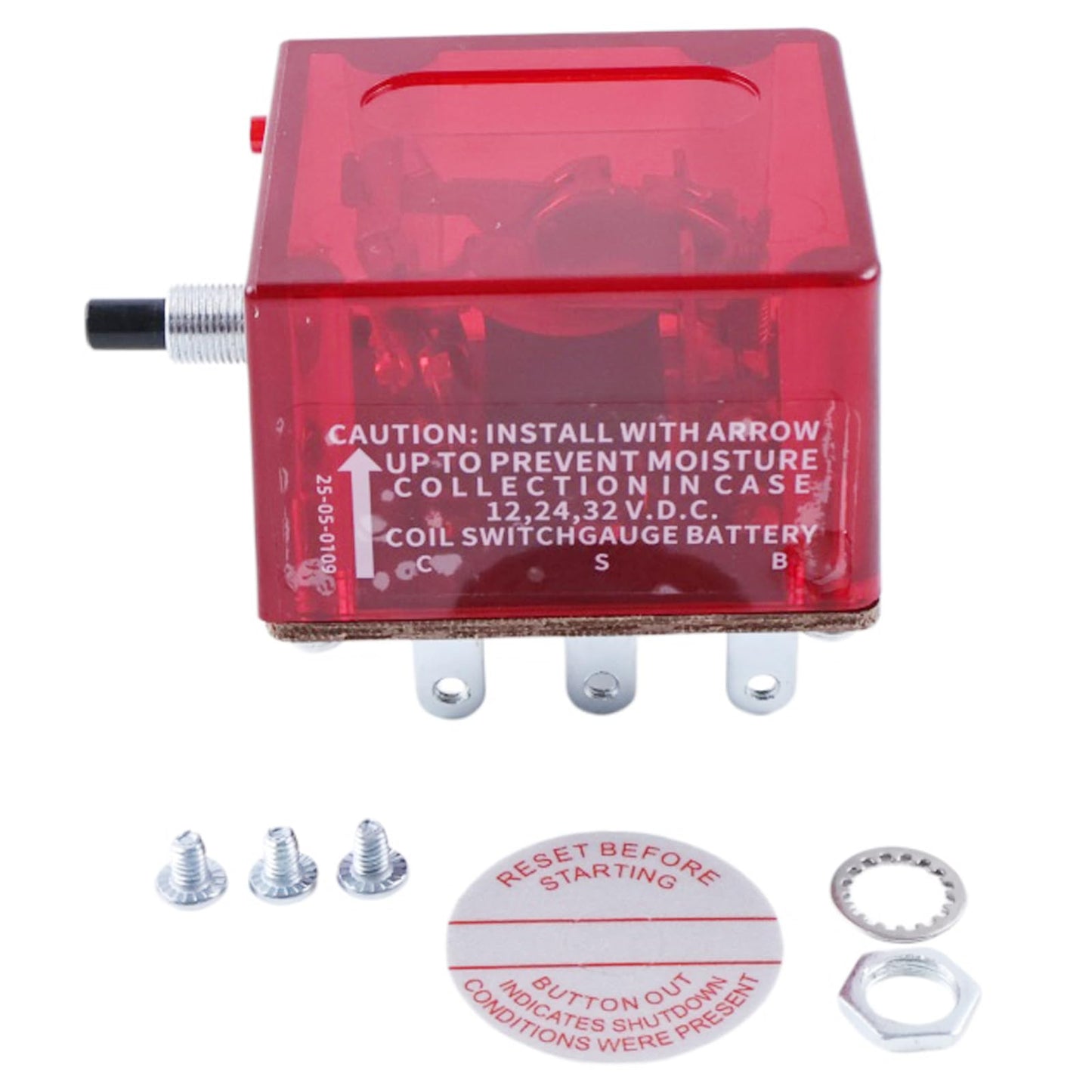 NETYANPI 117 Push Button Magnetic Switch 25700071 for FW Murphy Swichgage Panels Auto Engine Shutdown Monitor Marine Diesel Engines Generator Sets Industrial Applications