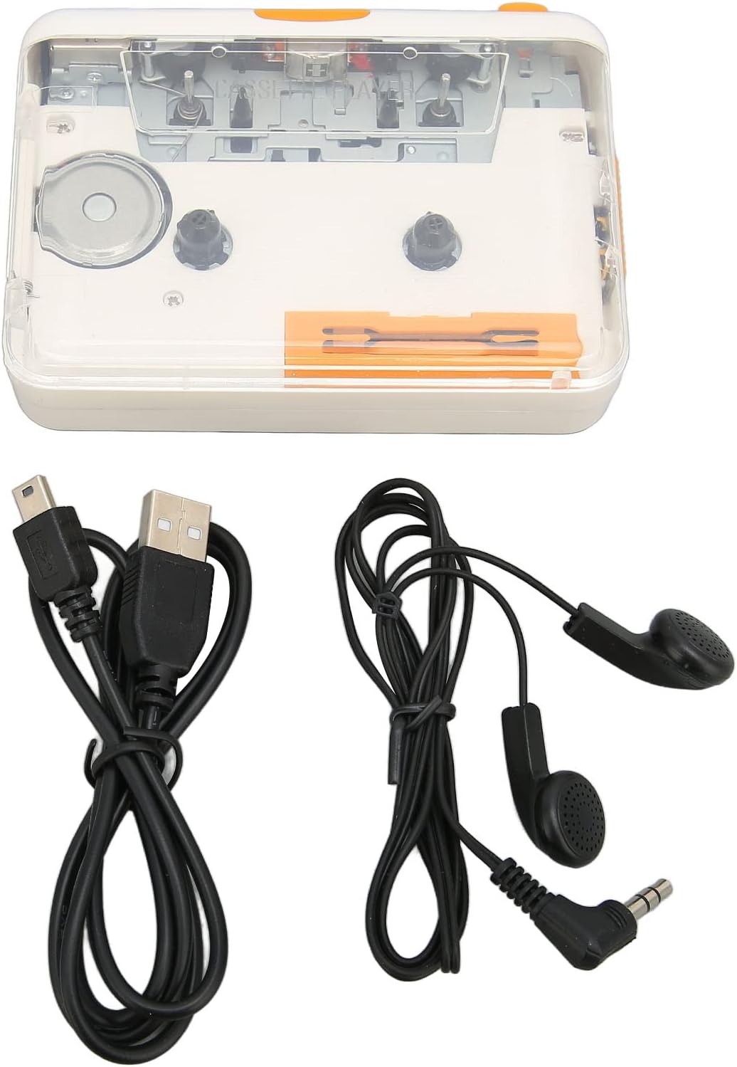 Cassette Tape-To-MP3 USB Tape Converter Player, Portable Plug And Play Capture Device With Software For CD Burning