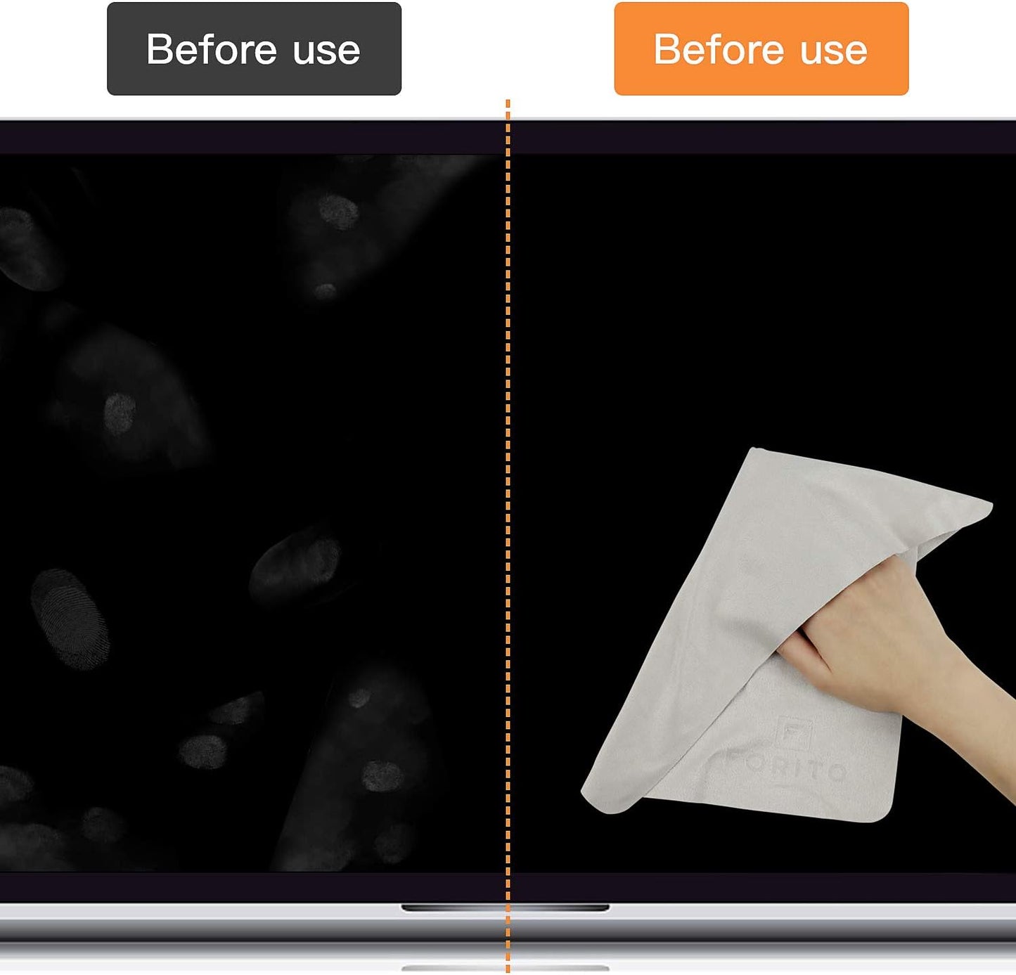 15" 15" 16" F FORITO Microfiber Liner Cleaning Cloth with Screen Keyboard Imprint Protection, Compatible with MacBook