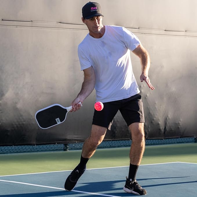 RAD Pro Pickleball Paddle Set – USAPA Approved – T700 Carbon Fiber Surface & 16mm Full-Cell Polypropylene Honeycomb Core for Power & Control – Includes Outdoor Pickleballs & Tote Bag