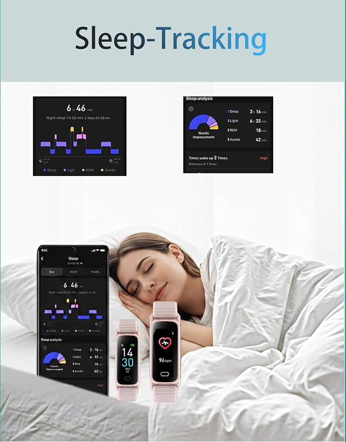 Fitness Tracker for Women Men, Fitness Watches with Heart Rate SpO2 Sleep Tracking,16 Sports Modes, SMS/SNS Notification Reminder IP68 Waterproof Activity Tracker for Android iOS Phone