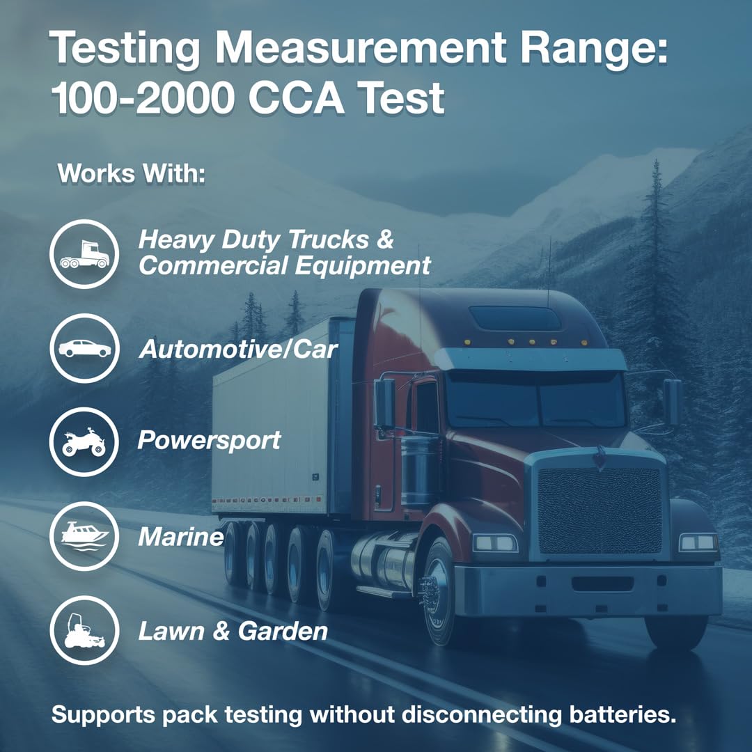 Midtronics - 6V & 12V Heavy-Duty Battery & Electrical System Analyzer w/Printer-MDX 700P HD - Heavy-Pack Testing for 12V to 24V Fleet Applications