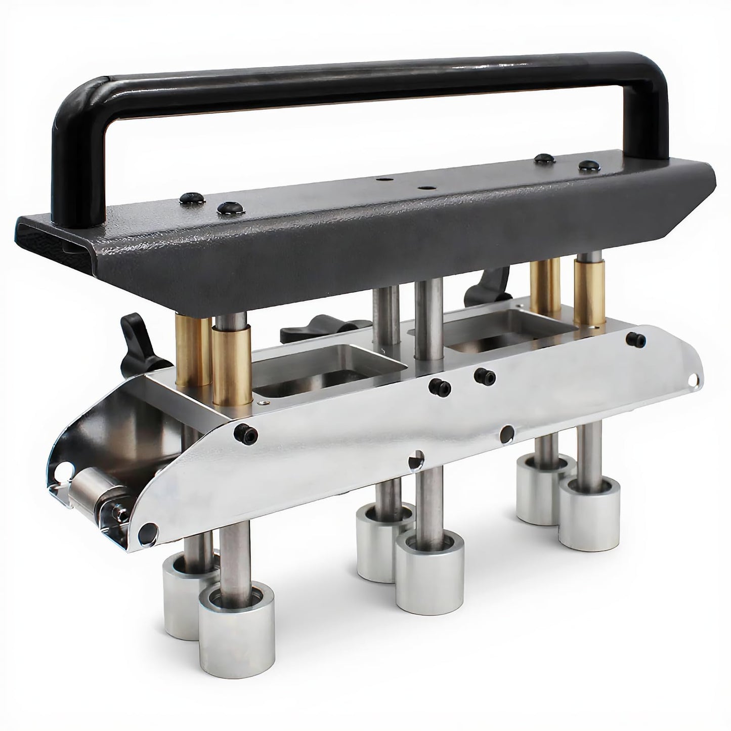 Three Station Roller, Adjustable Large Radius Roofing Sheet Metal Bender at 0-90 Angle, Standing Seam Roofing Tools for Bending 0.01‑0.04 Inch (0.3‑1.0mm) and Folding Height of 1/2‑5 Inch (13‑130mm)