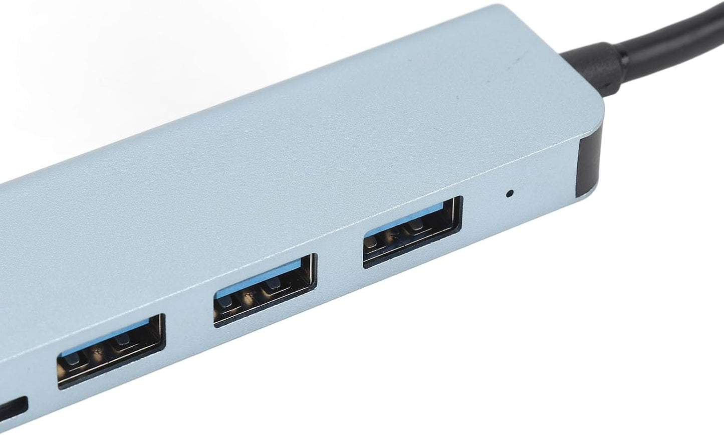 XUMIUZIY 8 1 3.0 in USB C Hub, Aluminum USB C Ethernet Multiport Adapter, Loseless USB Docking Station for Computers