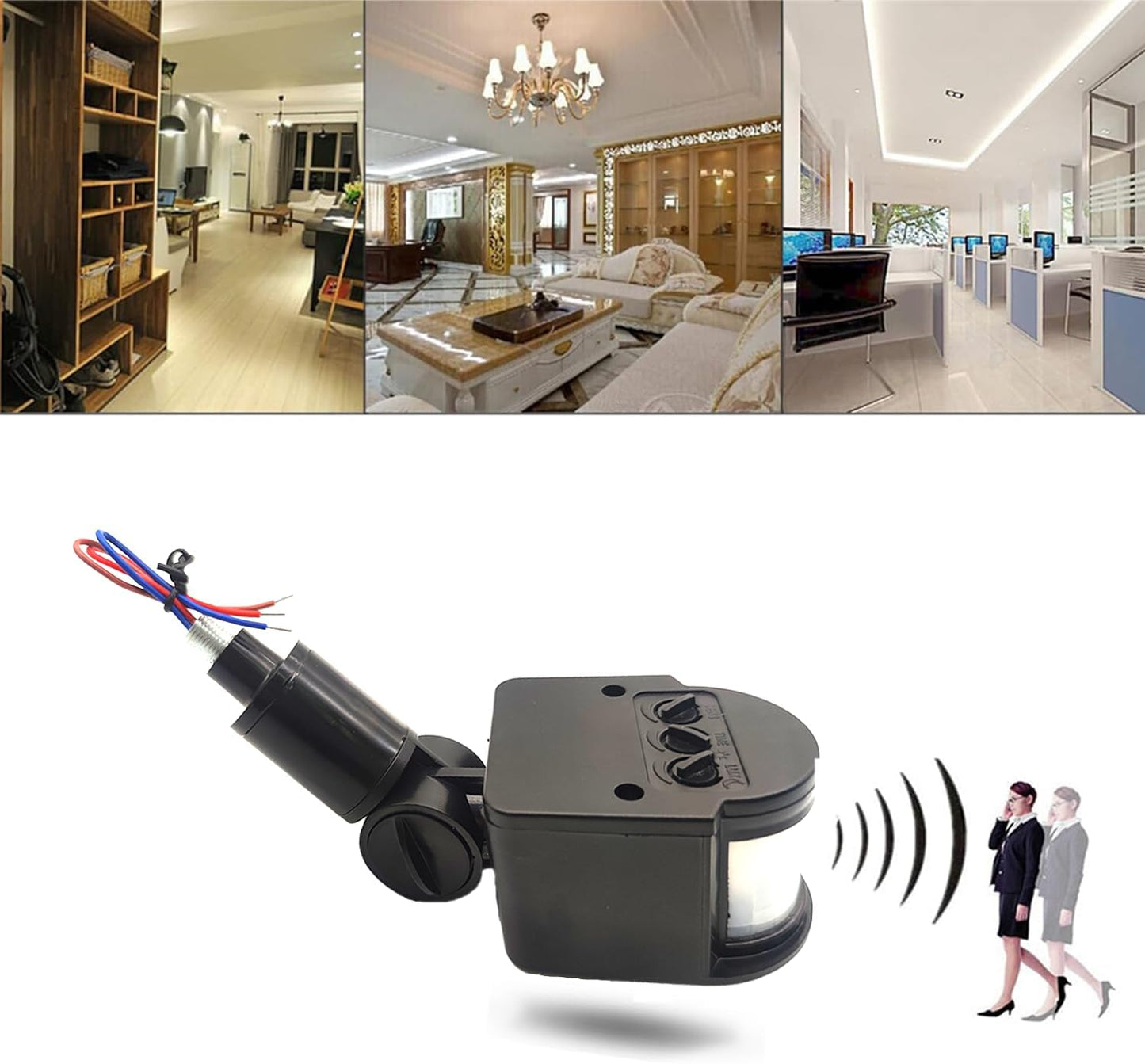 HANNAHONG AC110-220V, PIR Motion Detector, Motion Sensor Replacement, Waterproof Outdoor,Human Body Sensor for LED