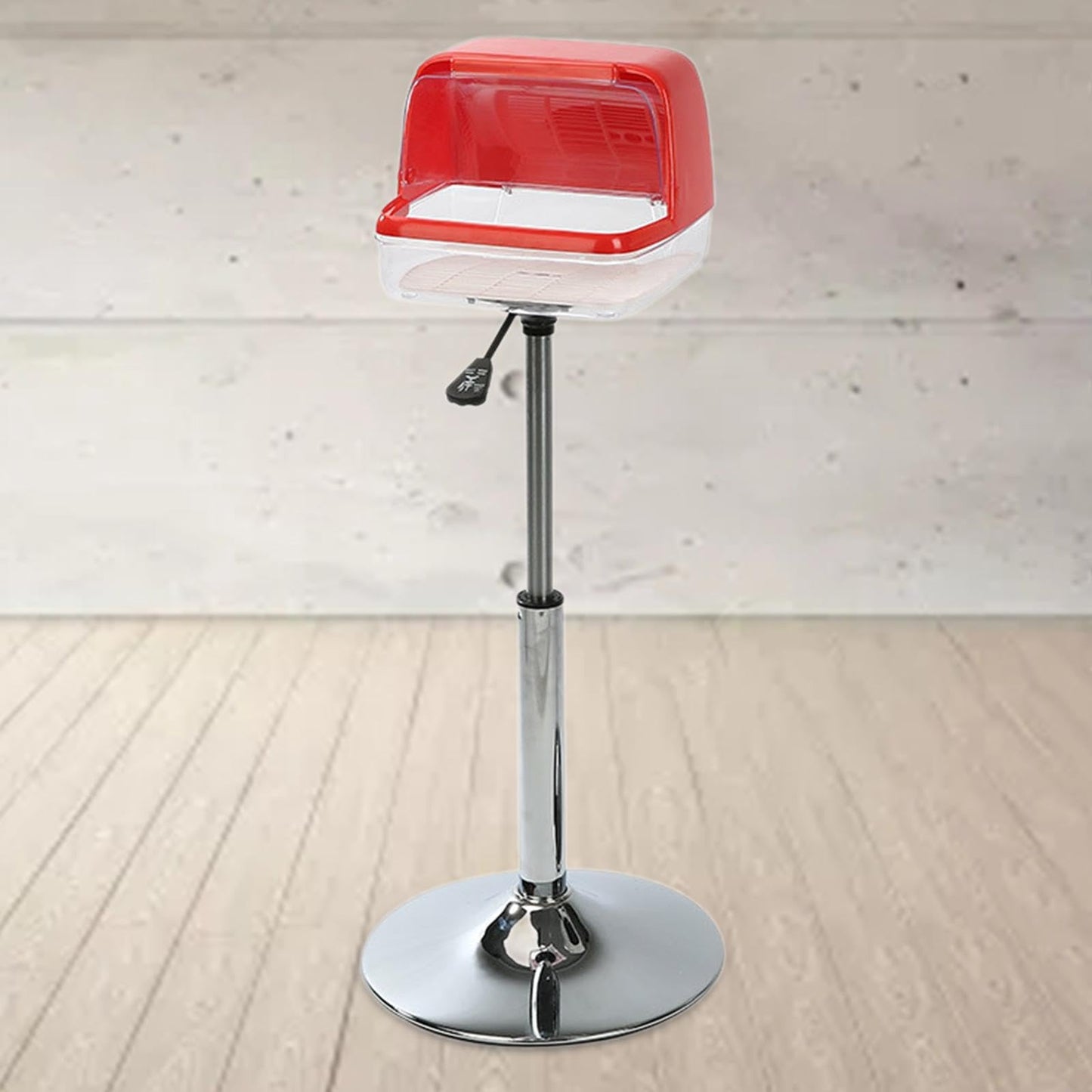 harayaa Gym Chalk Stand Weight Lifting Hand Grip Chalk Holder Rack Adjustable Height Stainless Steel Base Easy Carry Suitable for Gymnastics Weightlifting BOU, Red