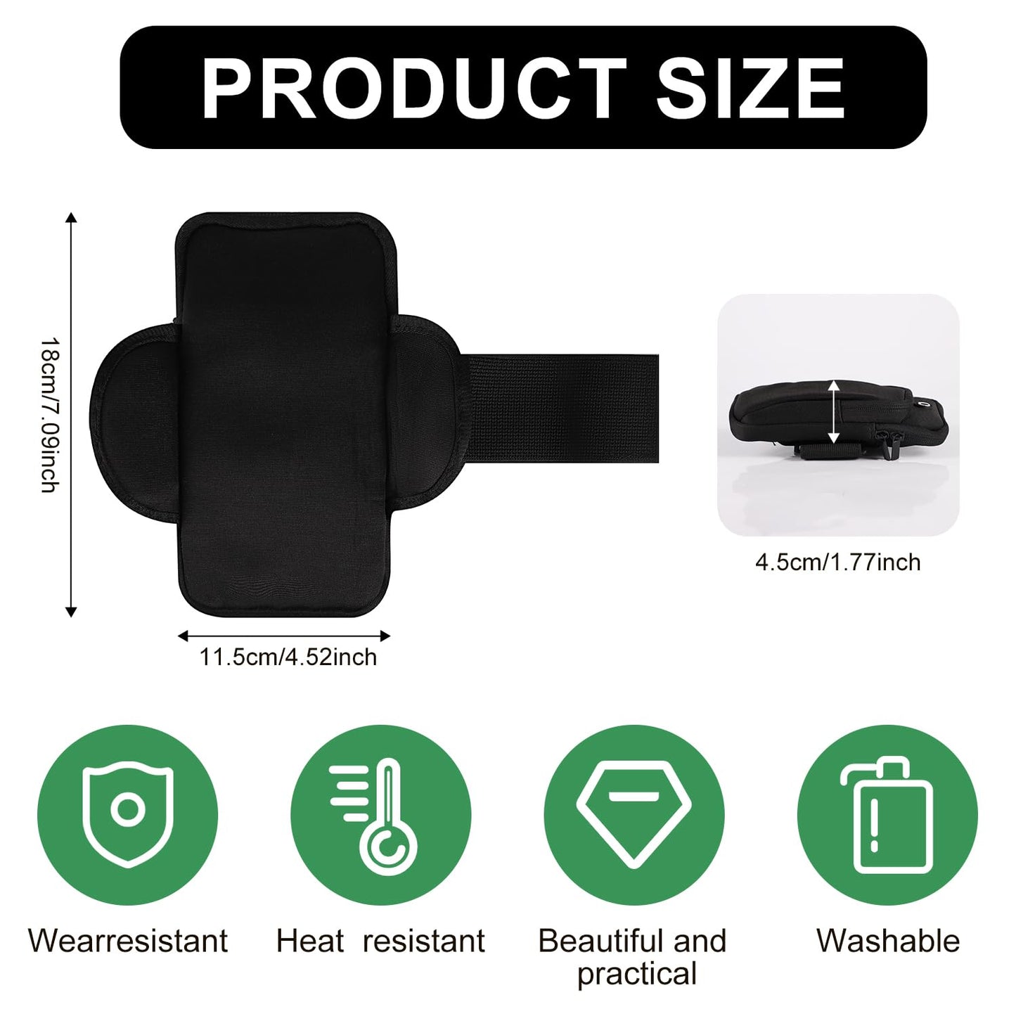 Gym Water Bottle Pouch, Double Layer Water Bottle Holder Water Bottle Sleeve Bag for Cards Keys Wallet Running Phone Holder Gym Phone Bag for Men Women Running Sports Bike