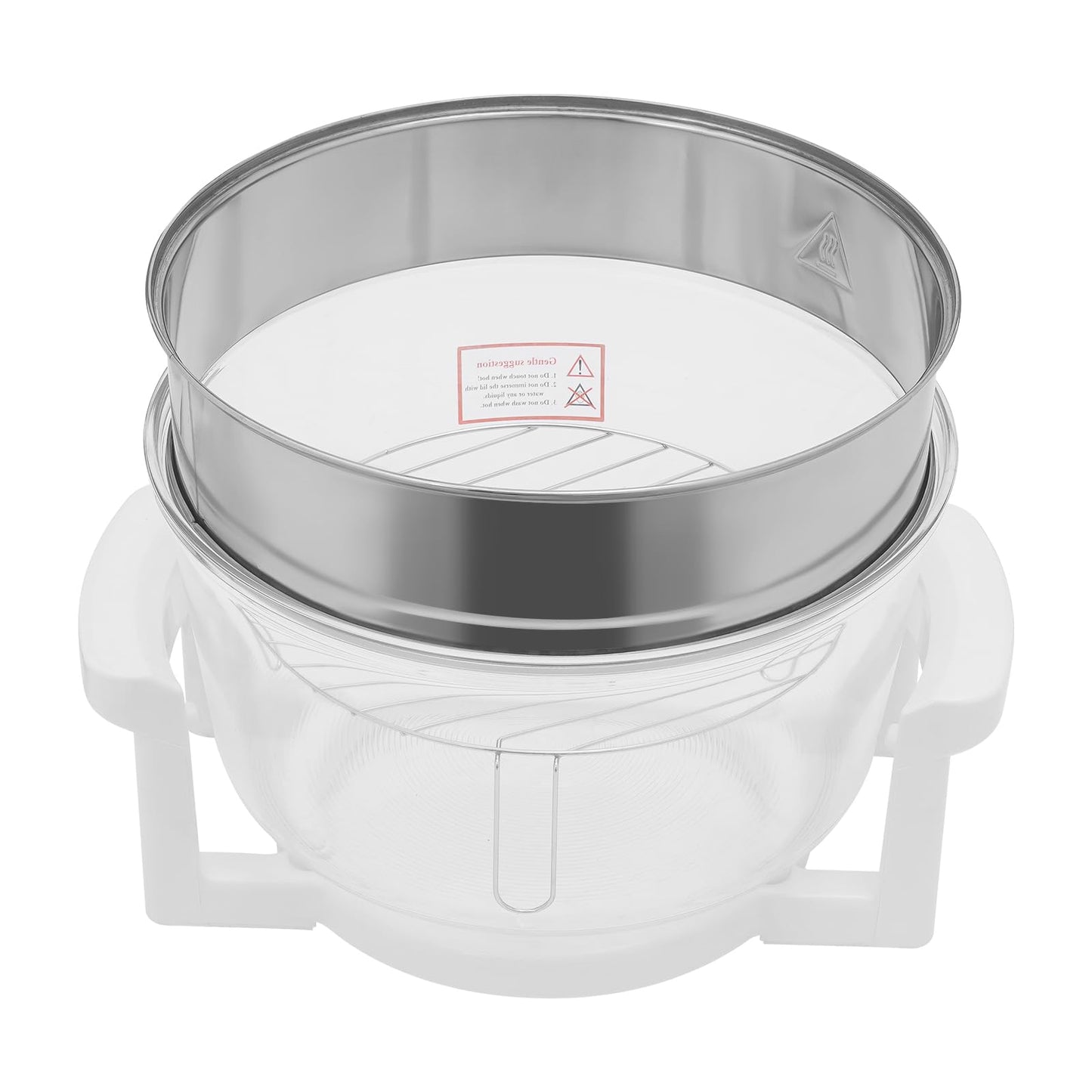 Ageanbri 17L Glass Air Fryer, 360-Degree and 110V Viewable Convection Oven with Adjustable Expansion Ring for Home Use, Oil-Free Cooking，French Fries,Fish,Cake
