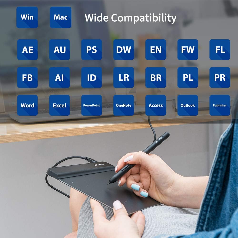 XP-PEN StarG640 6x4 Inch Drawing Tablet XPPen Digital Graphic Tablet Art Tablet with Battery-Free Stylus Pen Tablet