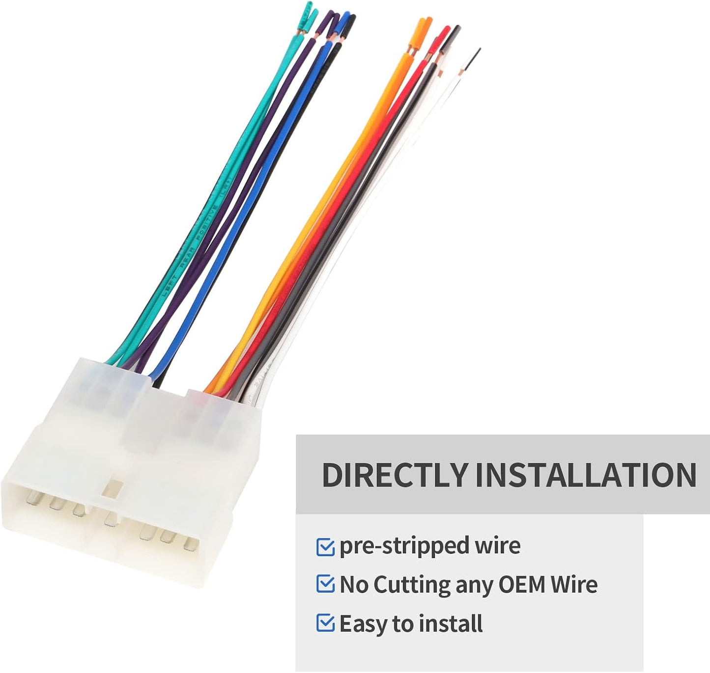 1985-1997 RED WOLF Car Radio Stereo Wiring Harness for Select Geo Metro Prizm Isuzu Trooper Install Aftermarket CD