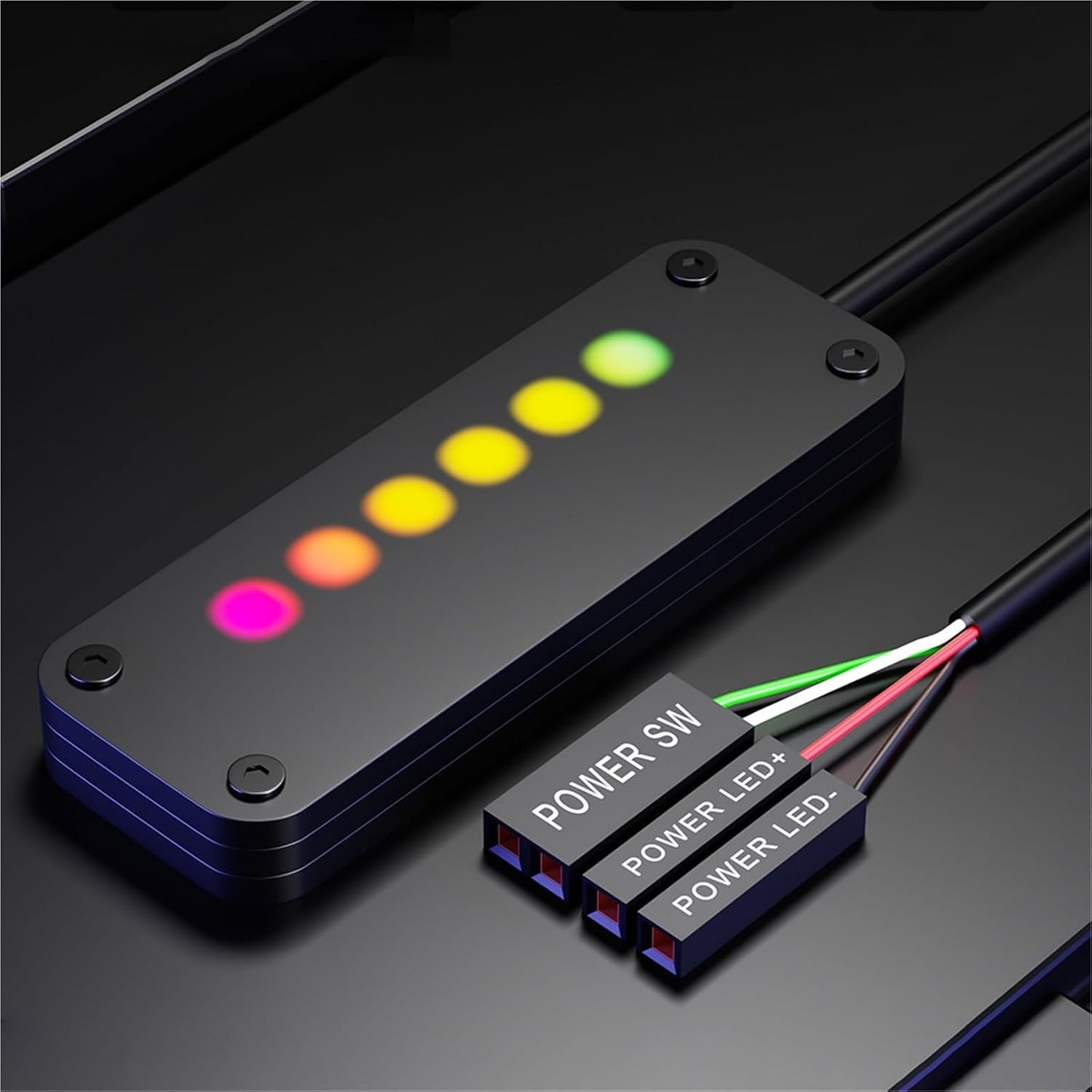 Y0S3QZ1 Case(2M) Power Button PC Switch Finger Slide ON/Off RGB Light Effect Motherboard External Switch Power SW