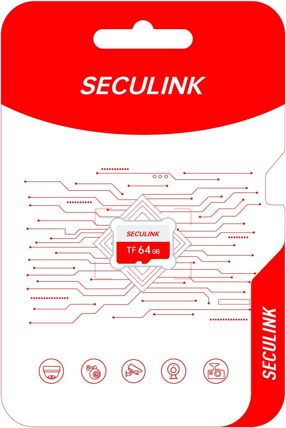SECULINK FAT32 10 24/7 (64GB) TF Memory Card Format Class High Speed Reading/Writing Recording for Security Camera Dash