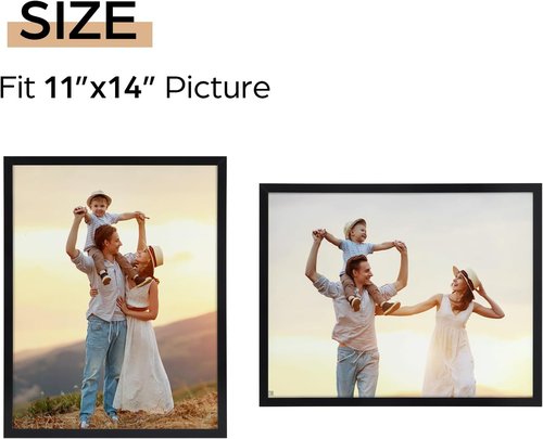 Giftgarden 11x14 Picture Frame - Elegant Black Thin Frame for Wall & Tabletop Display