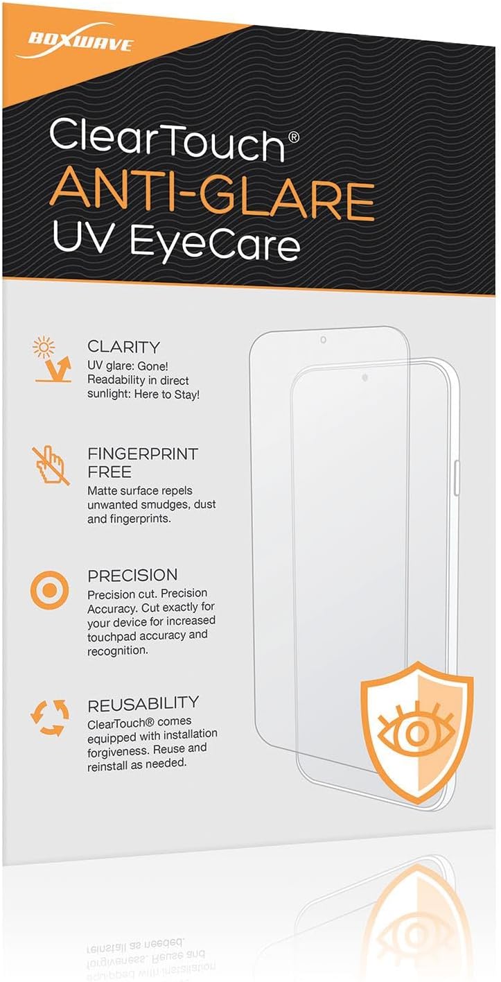 BoxWave E21 (4K) (2-Pack), Screen Protector Compatible with Eufy Baby Monitor - ClearTouch Anti-Glare Anti-UV EyeCare