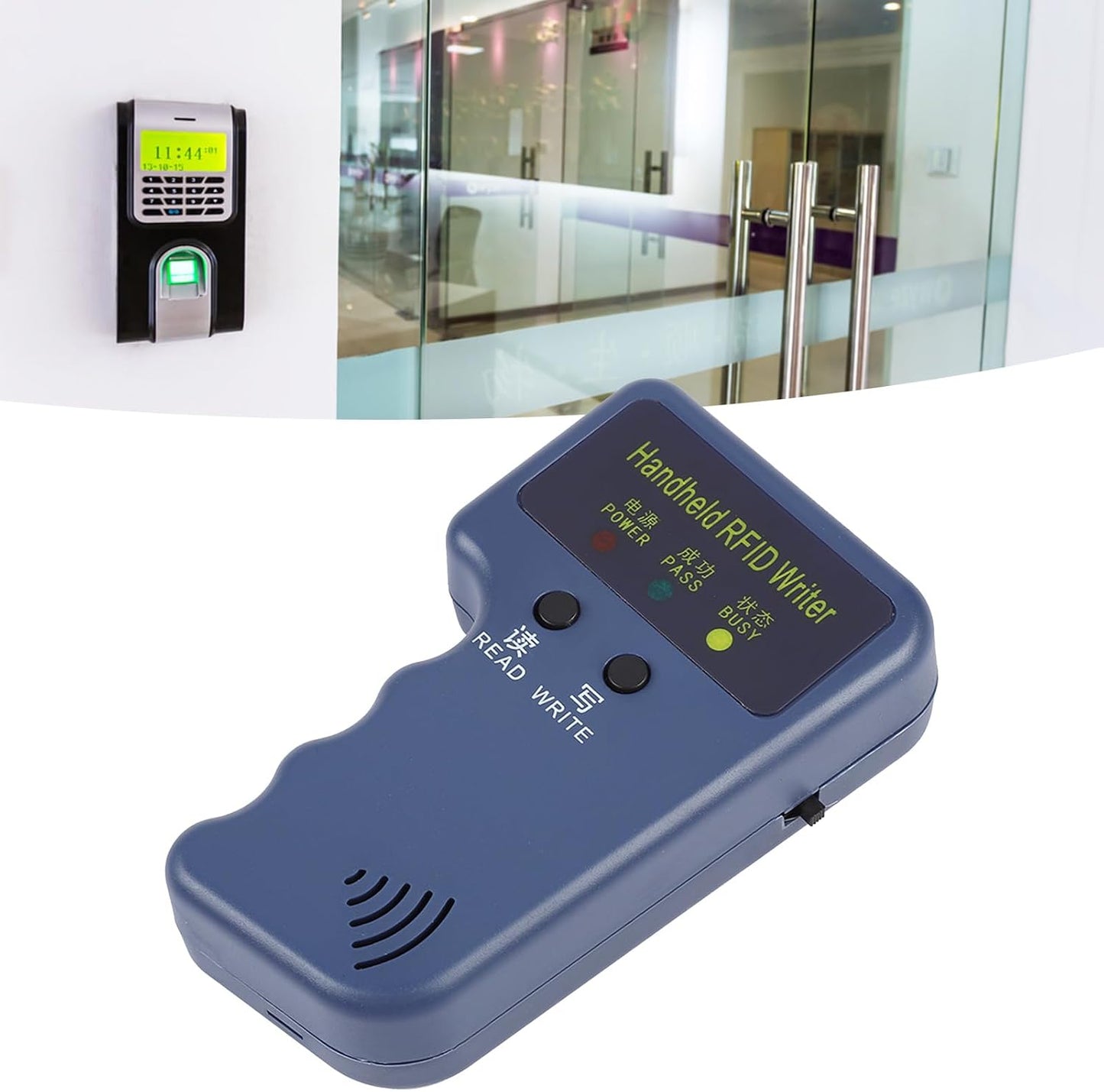 Locadence 125khz EM4100 RFID Reader Writer, Portable Handheld RFID ID Card Copier Reader Writer Duplicator