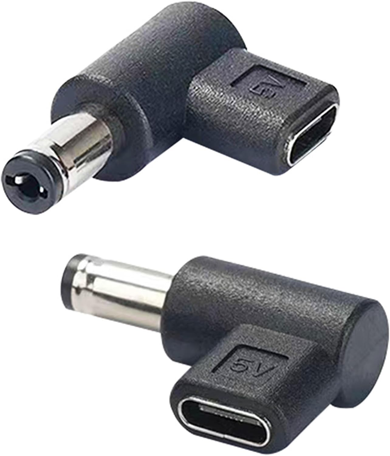 SHANFEILU DC5521 90 5.5mmx2.1mm 5V 2pcs to Type-C Degree Adapter DC Male Plug to USB C Female Converter Power Supply