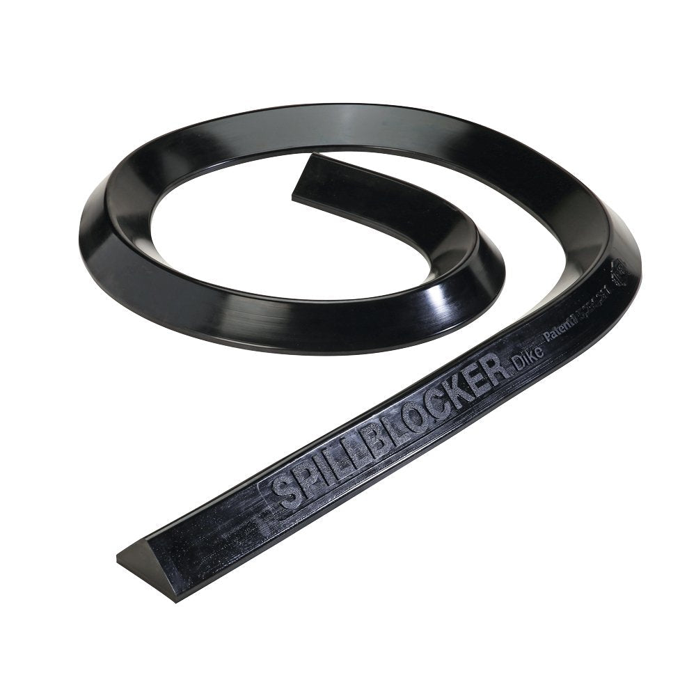 PIG Spill Barrier Dike - 10'L x 4"W x 2.25"H - Black - PLR204-BK
