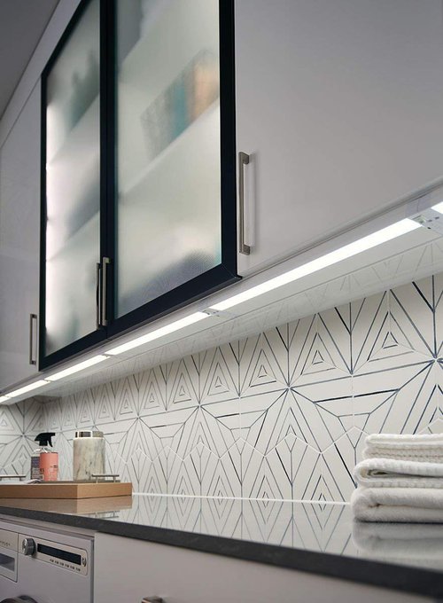 Kichler 4U Series LED Under Cabinet Light in Textured White, 3000K Dimmable Task Lighting for Kitchen or Office, 4U30K12WHT, (4.5" W x 1" H x 12" L)
