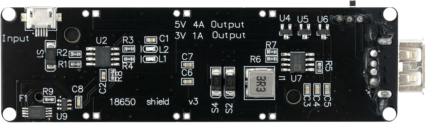 MTDELE 1Pcs V3 1 3V/1A 5V/2A 18650 Battery Holder Shield Holder Development Board USB Battery Charging Module