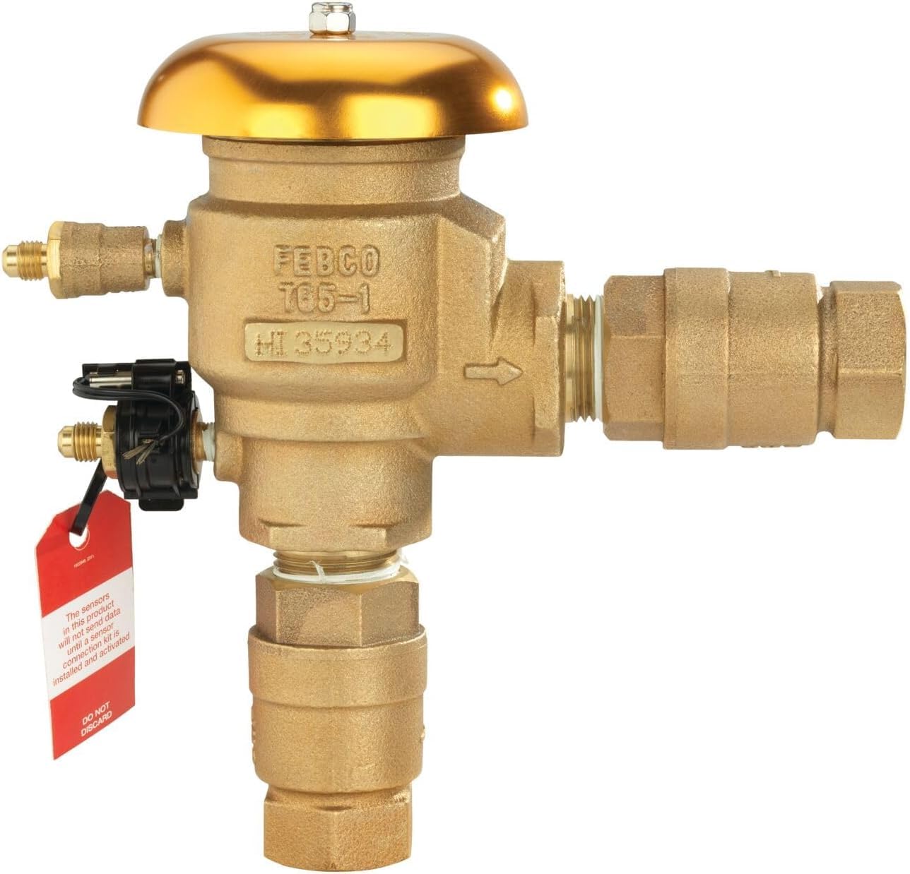 Febco 765 Series 1" Bronze Pressure Vacuum Breaker Backflow Preventer, Quarter Turn Shutoff, NPT Connections, Freeze Sensor with SentryPlus Alert Technology, Industrial Plants, Irrigation System