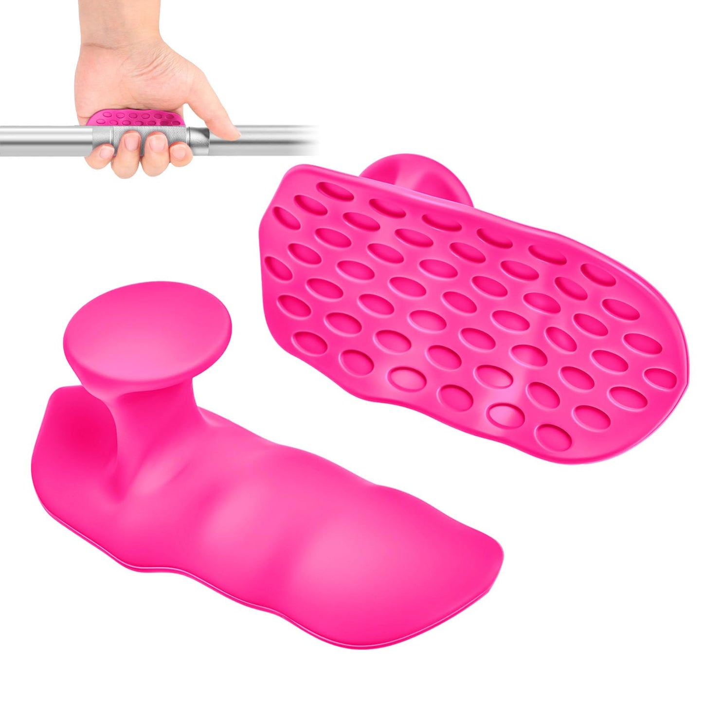 GoBene Pink Lifting Grips Women Rubber Weight Lifting Grips for Men Women, Hand Palm Protection Grips for Training and Exercise