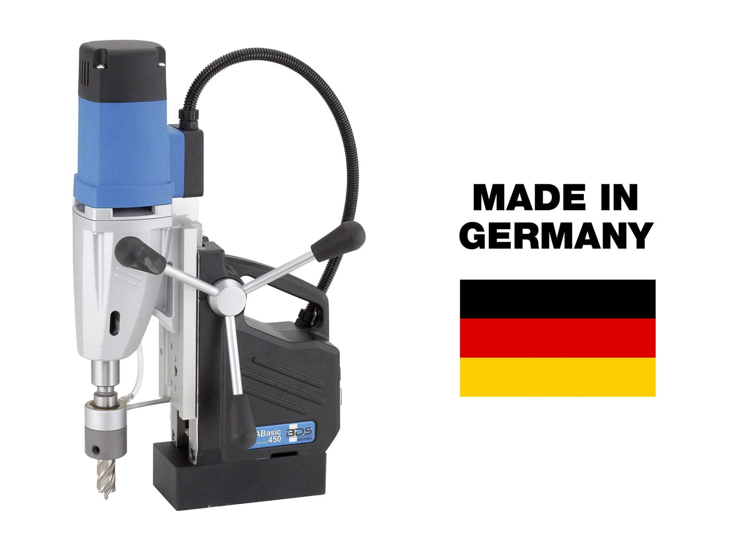 CS Unitec | MABASIC 450 | Portable Dual-Gear Portable Magnetic Drill Press. 110 V, Hole Capacity up to 2” Diameter, MT2 to 3/4" Weldon Shank, 20 Lbs – Made in Germany