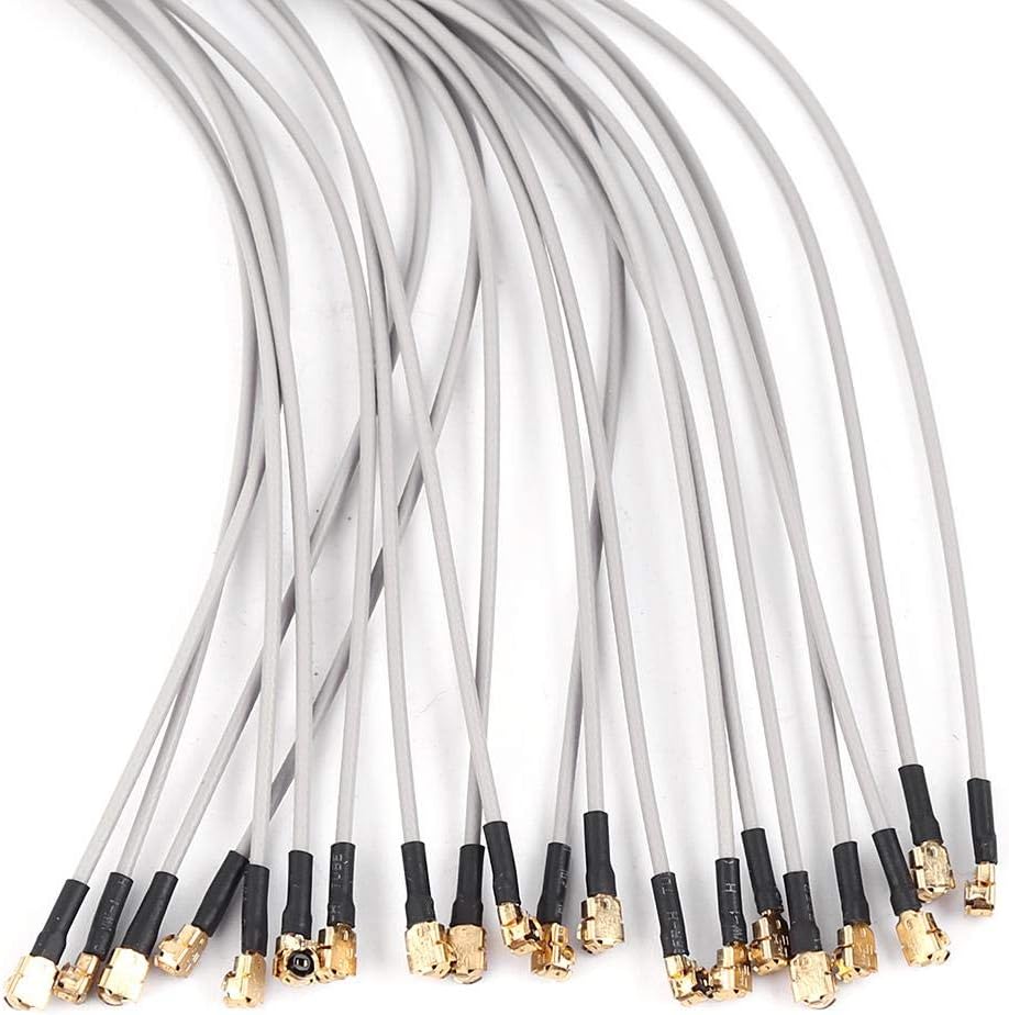 Dilwe 20Pcs 2.4G Receiver Antenna, ABS Aircraft Receiver Antenna Compatible Port for Futaba FrSky Replacement