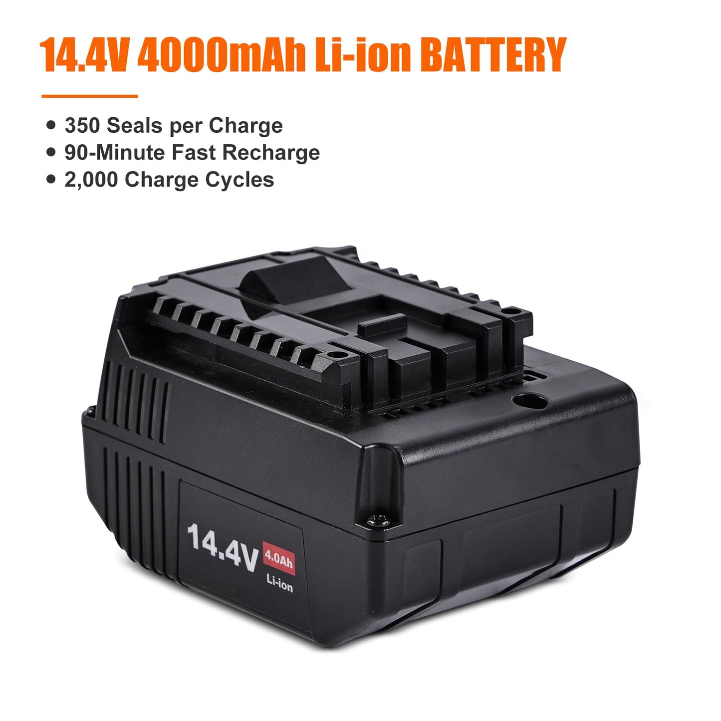 Electric Strapping Machine – 4,500N Tensioner, LCD Display, 4,000mAh Battery, Automatic Portable Banding Tool Kit for 1/2–5/8" PET/PP Straps, Pallet & Box Packaging (Black, 2 x 4,000 mAh Battery)