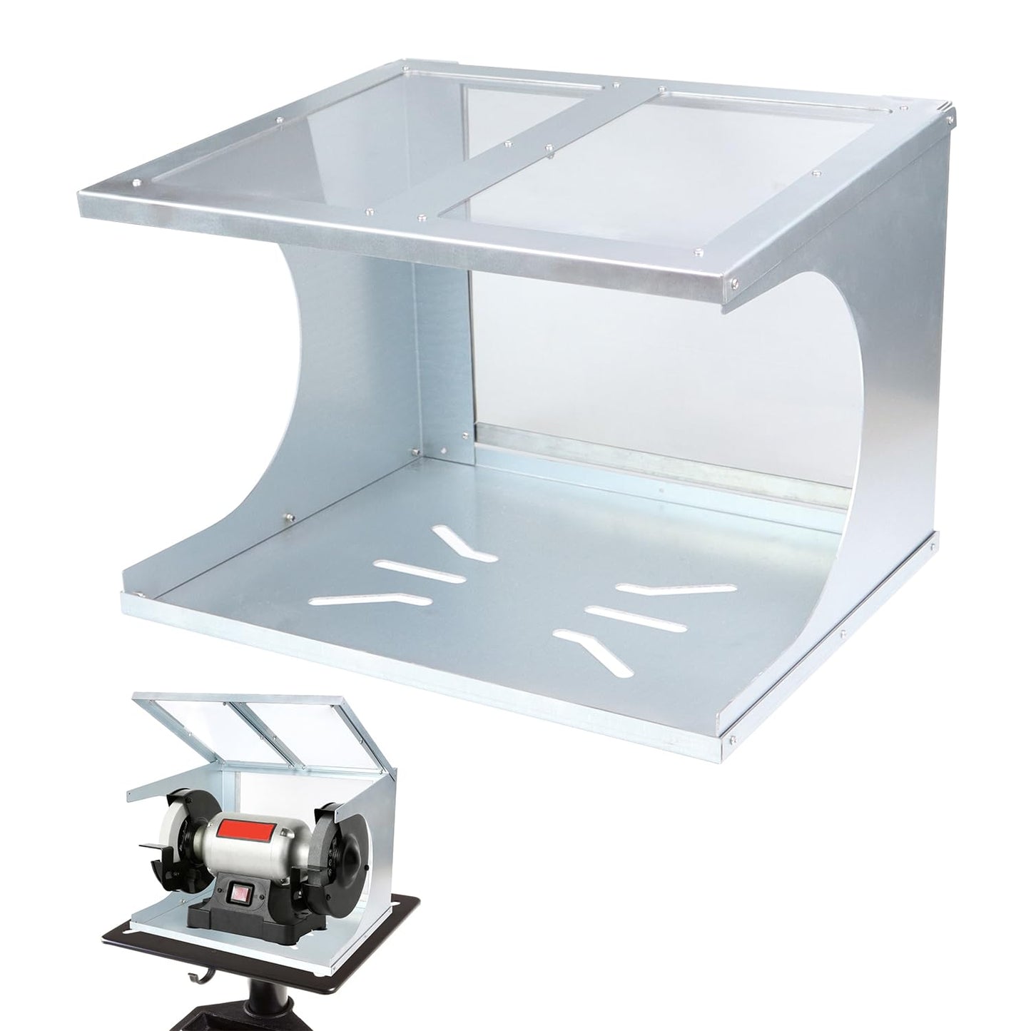 SCOTTCHEN Bench Grinder Enclosed Eye Shield, Universal Safety Guard for Sparks and Dust-1 Pack