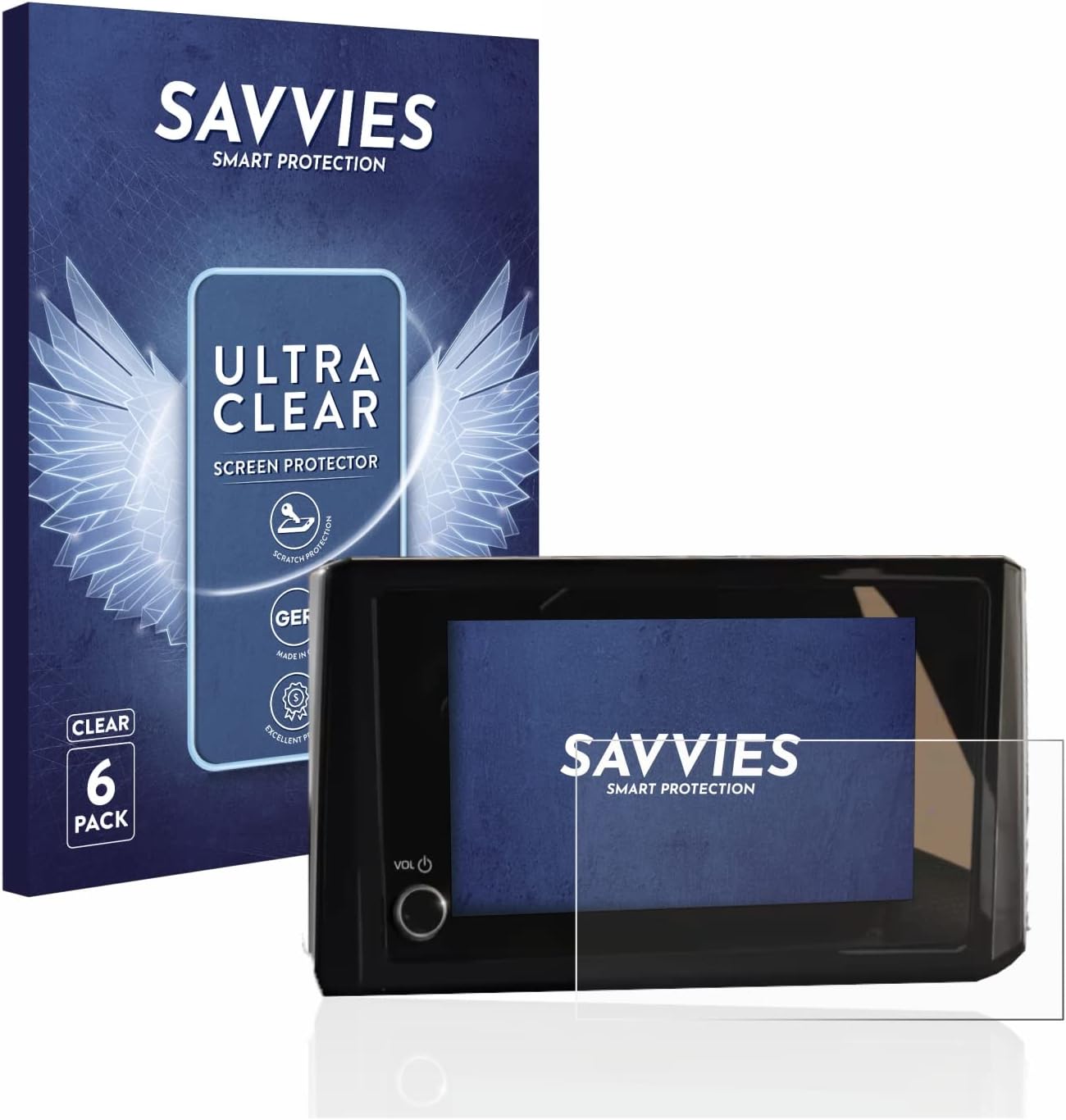 savvies 6-Pack 2023 Screen Protection Film Compatible with Toyota C-HR Infotainment Screen Protector Ultra Clear