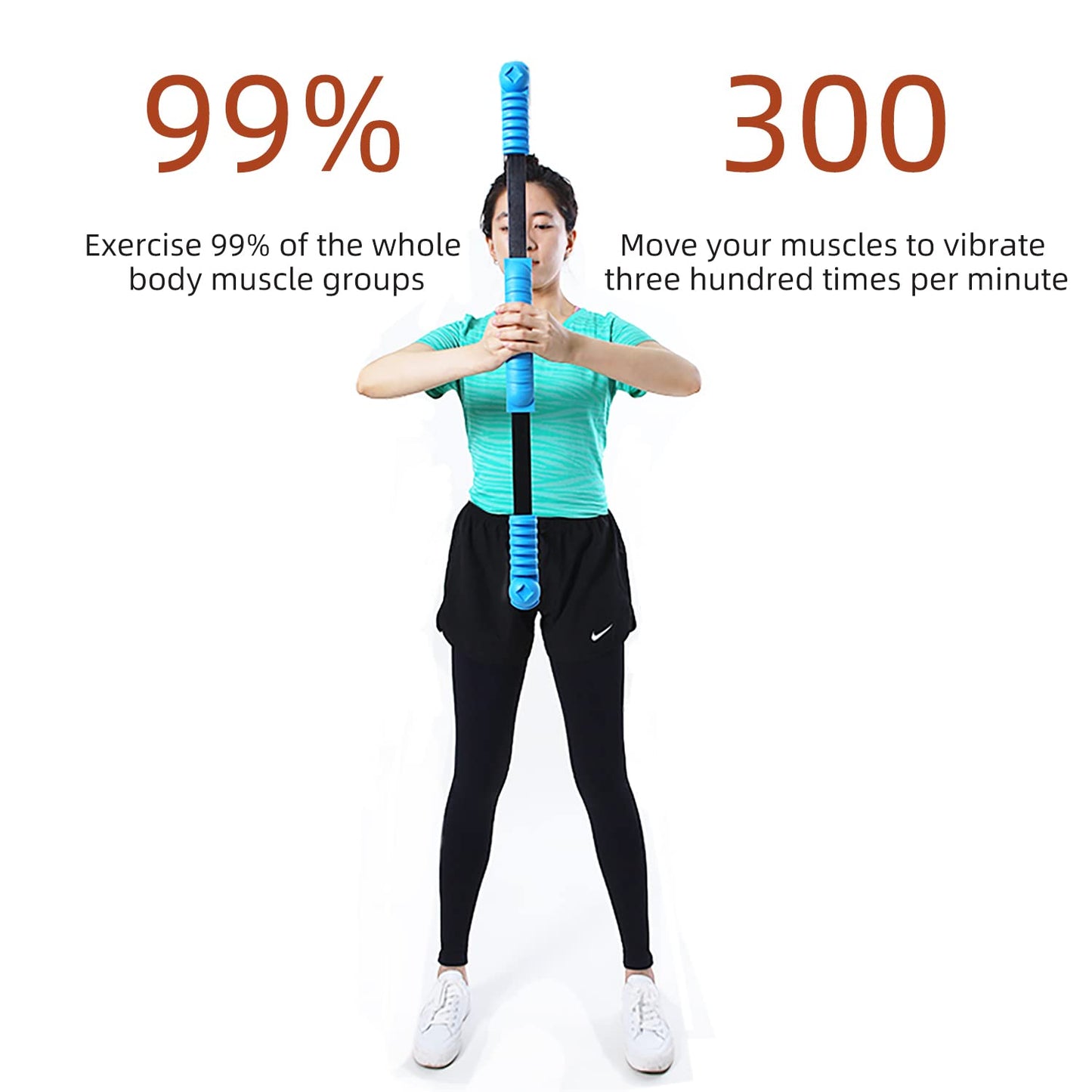 ANGLER DREAM One-piece Elastic Bar Muscle Training Fitness Stick Fat Burning Tremor Stick Full-Body Exercise Shoulder Rehabilitation Physical Therapy, Aerobics,Body Shaping
