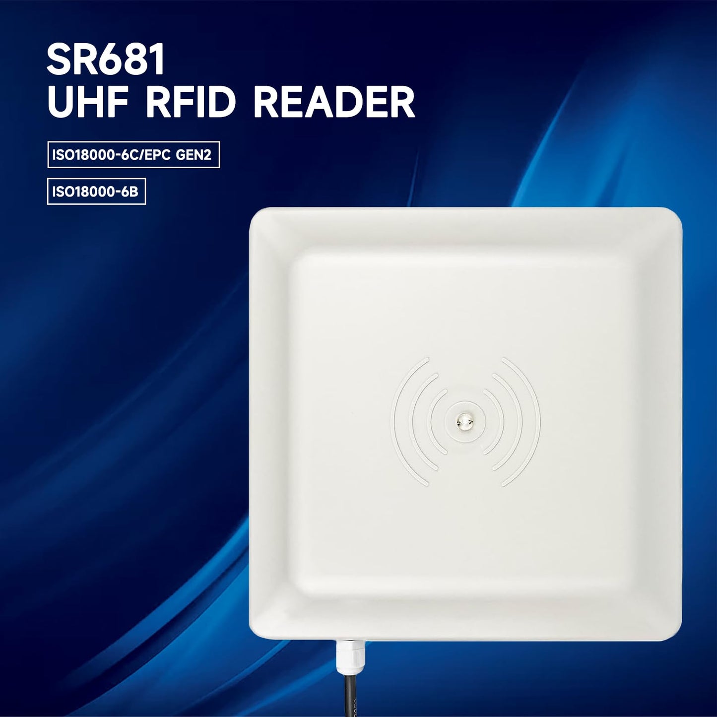 YANZEO SR681 UHF RFID Reader 6m Long Range Outdoor IP67 8dbi Antenna USB RS485 Wiegand26/34 Output UHF Integrated Reader